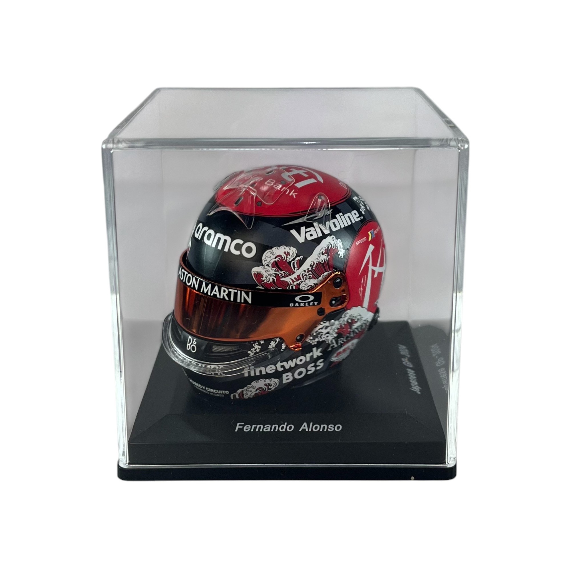 Casco Formula 1 Aston Martin Fernando Alonso GP Japon 2024 Spark 1:5