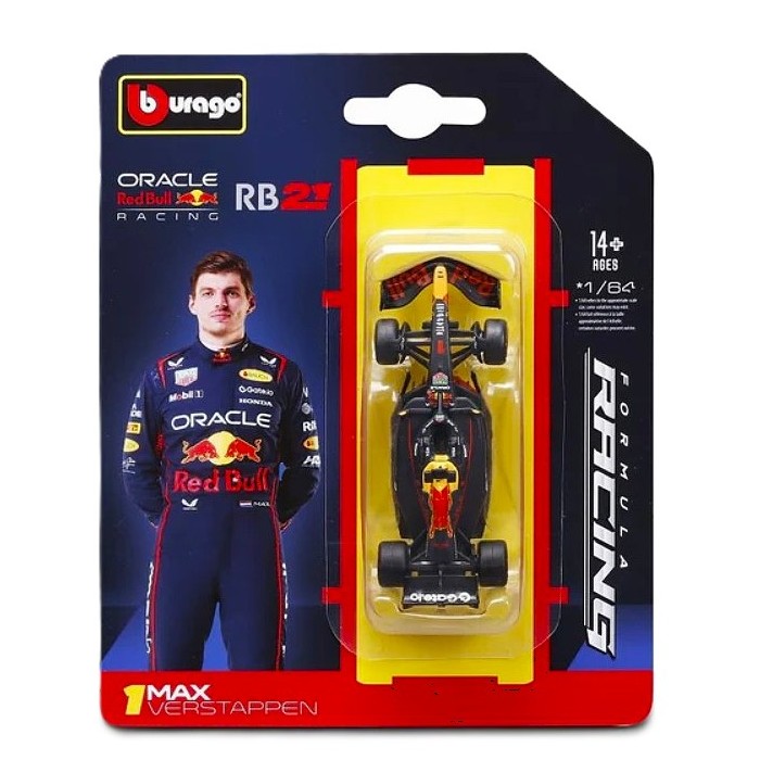 RedBull RB21 2025 #1 Max Verstappen Caja Normal Burago 1:64
