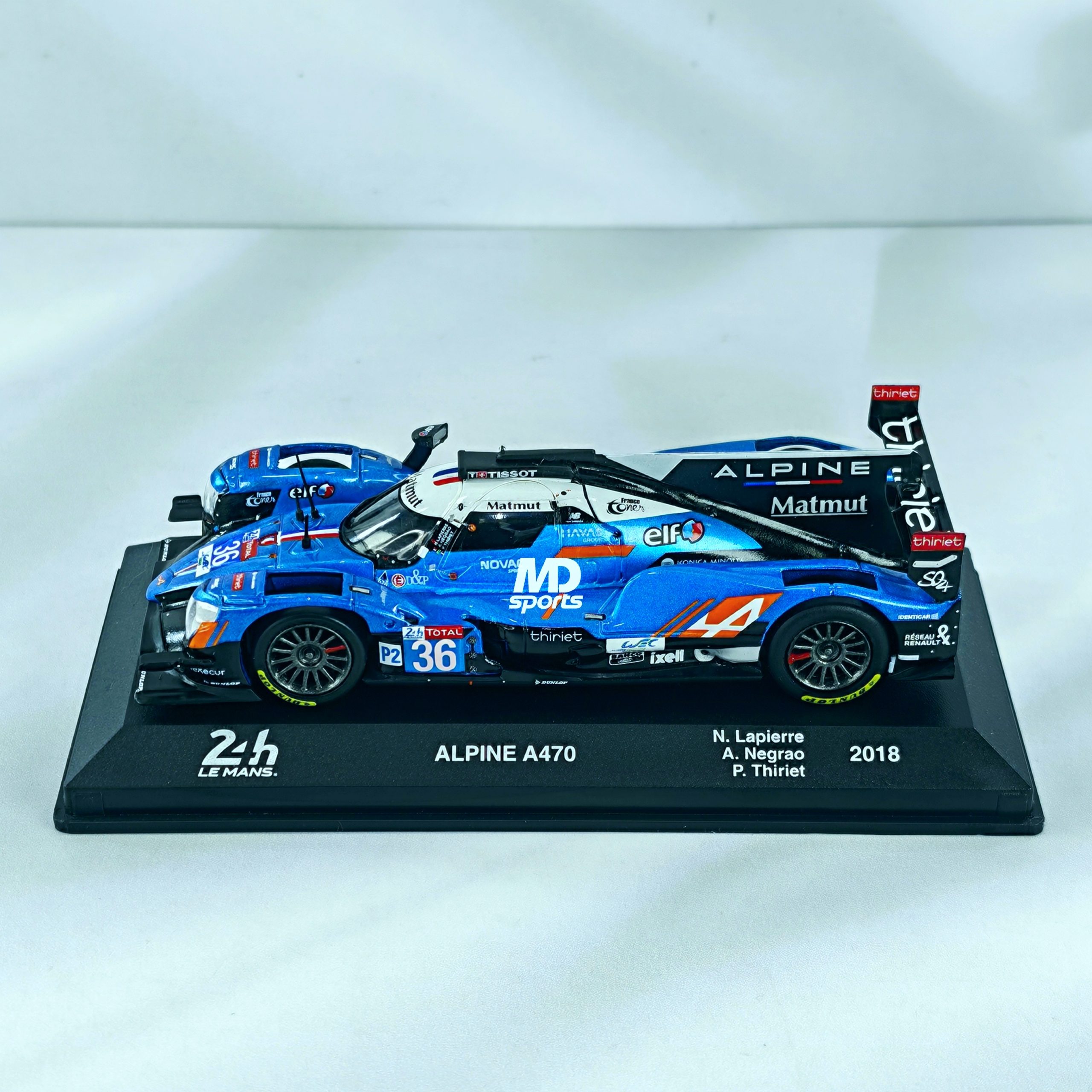 Alpine A470 Lemans 2018 #36 Lapierre-Negrao-Thiriet Caja Acrilica Salvat 1:43 - Imagen 3