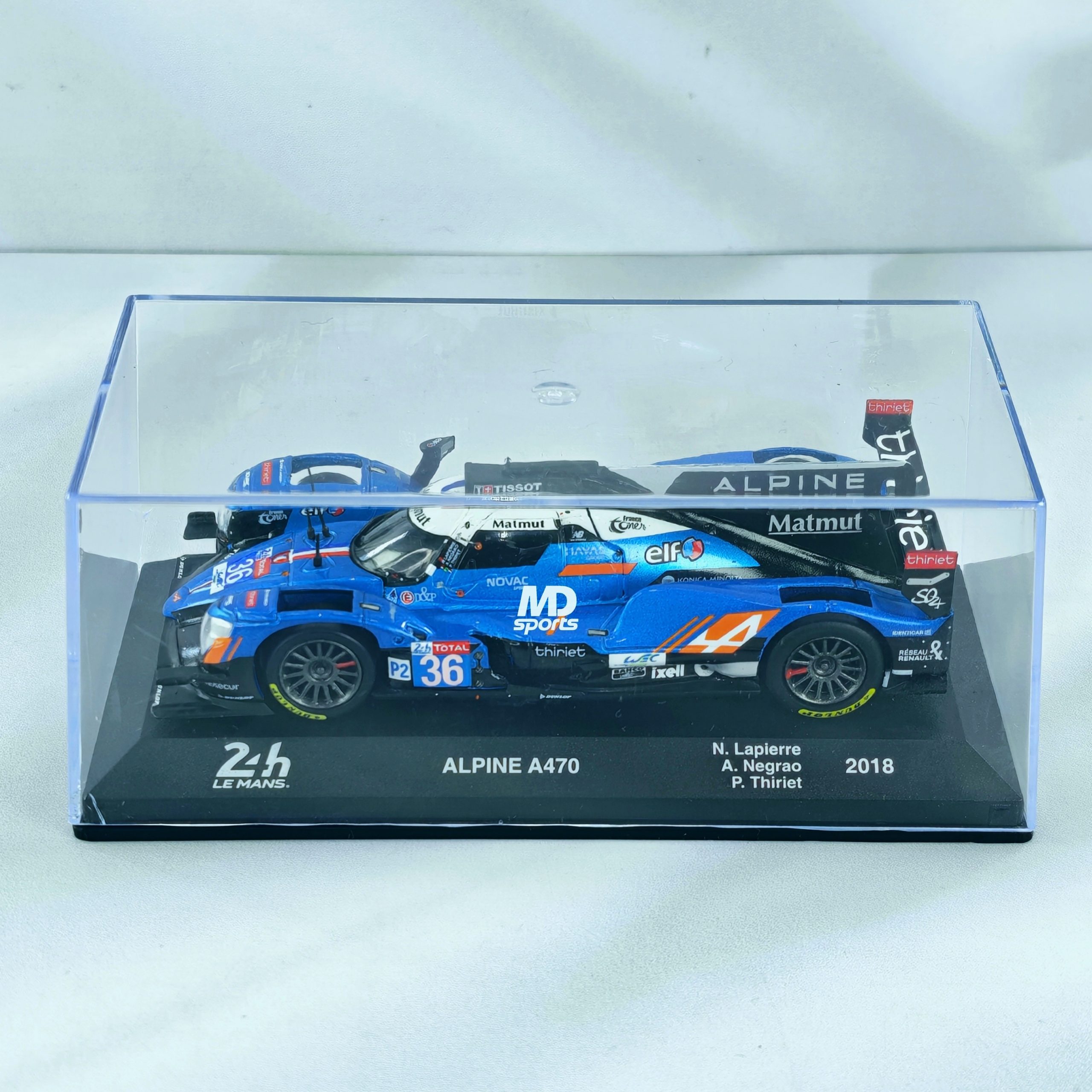 Alpine A470 Lemans 2018 #36 Lapierre-Negrao-Thiriet Caja Acrilica Salvat 1:43