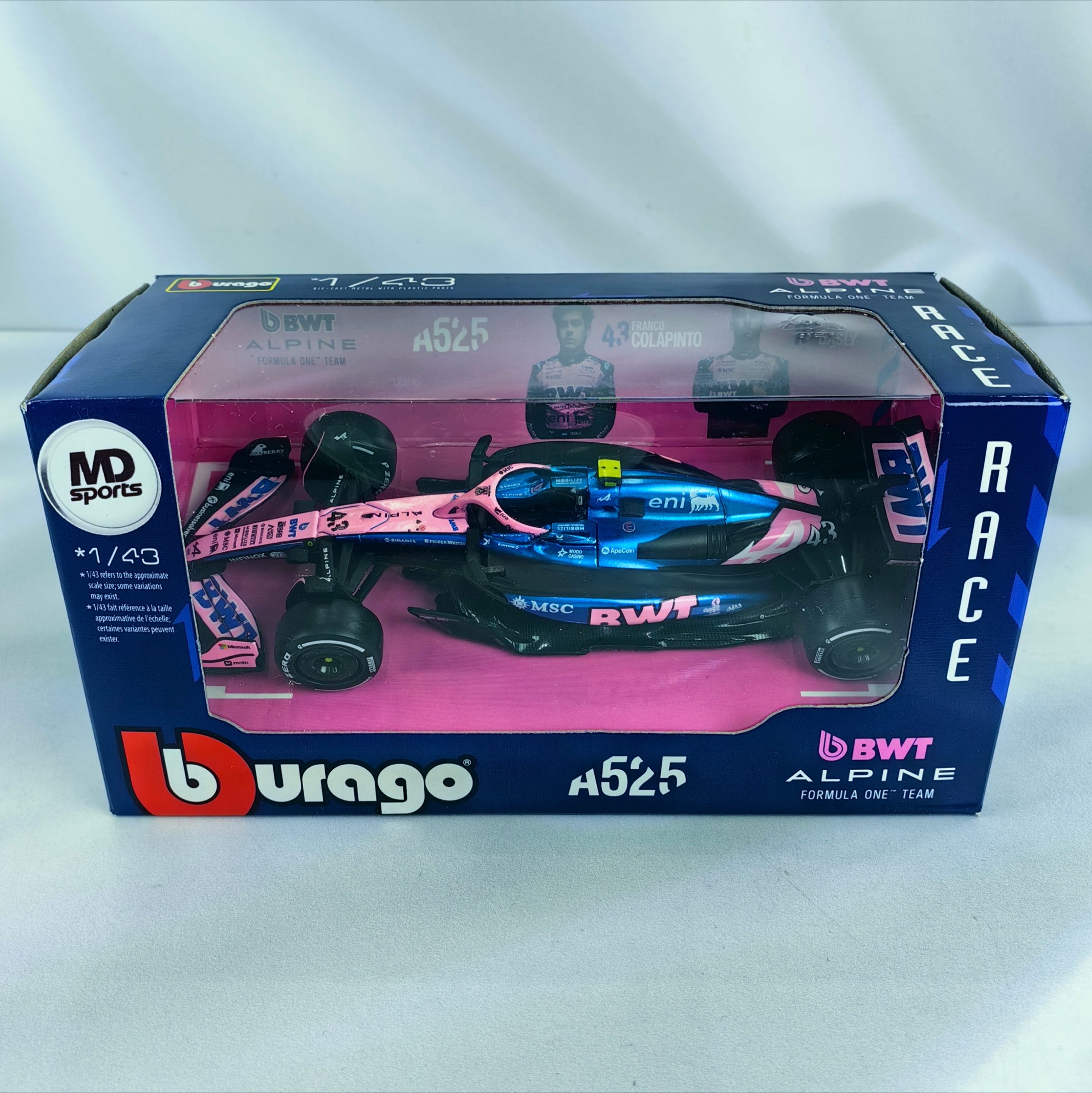Alpine A525 2025 #43 Franco Colapinto Caja Normal Burago 1:43