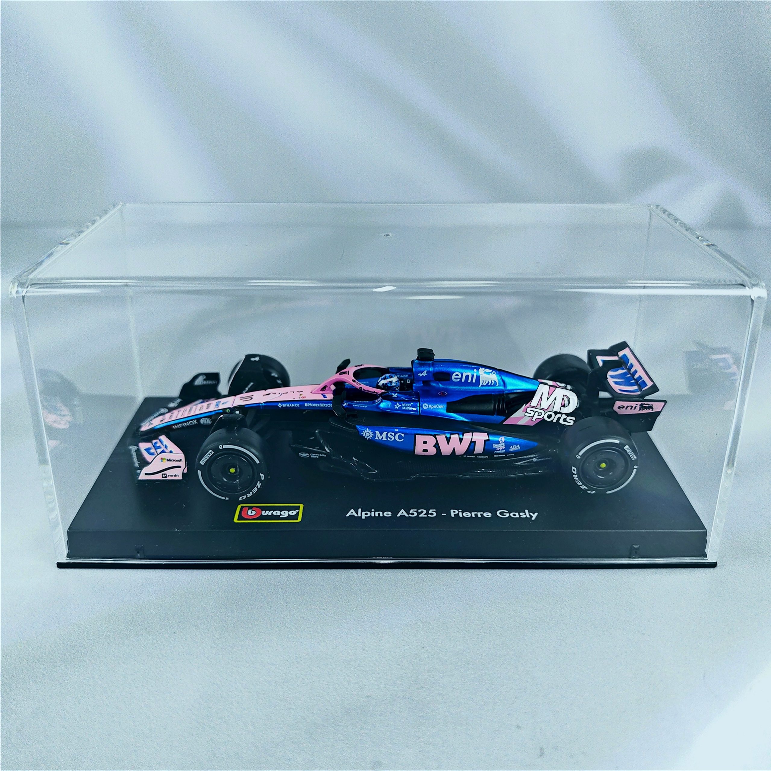 Alpine A525 2025 #10 Pierre Gasly Caja Acrilica Burago 1:43 - Imagen 3