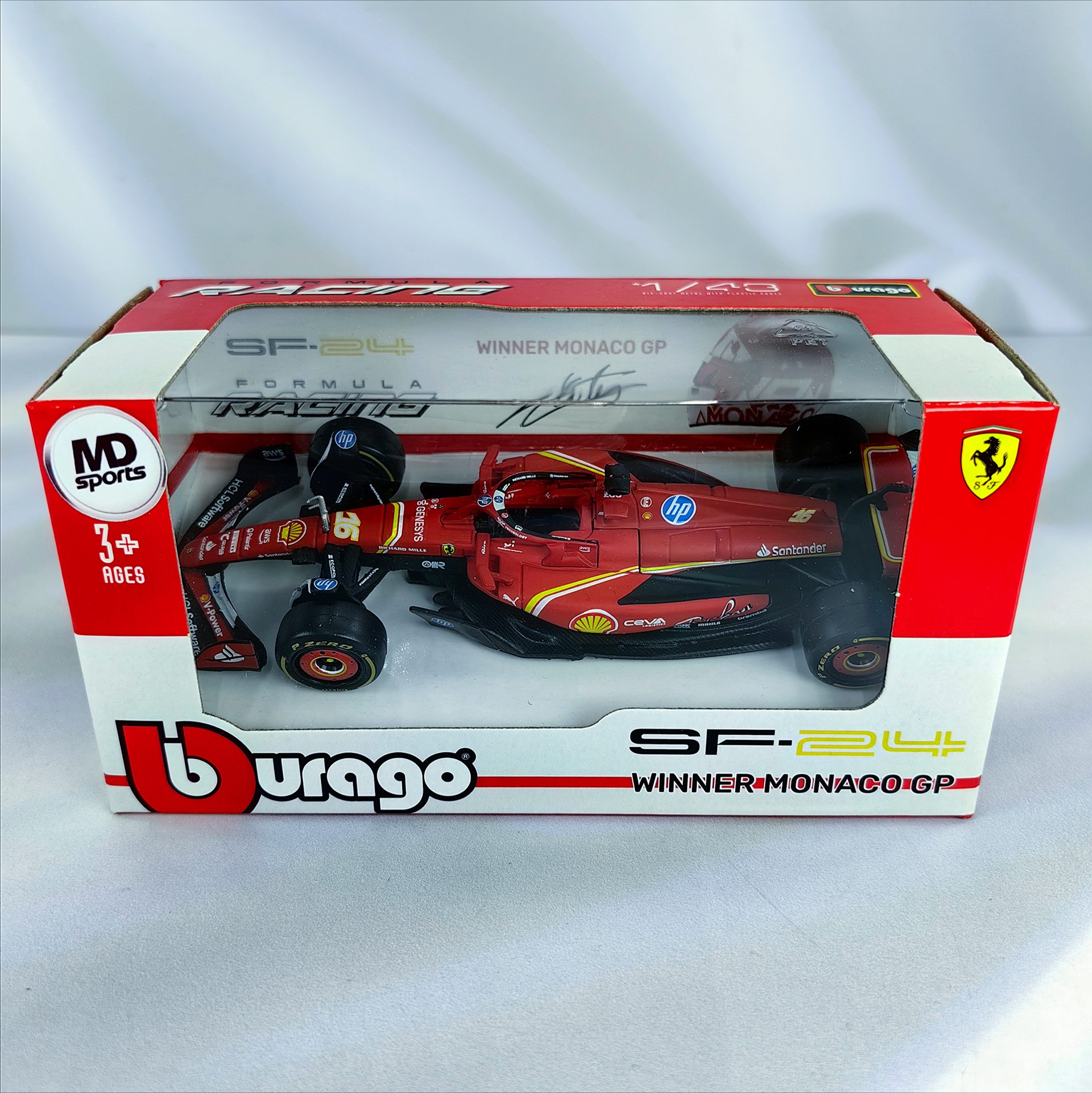 Ferrari SF-24 Monaco GP 2024 #16 Charles Leclerc Caja Normal Burago 1:43