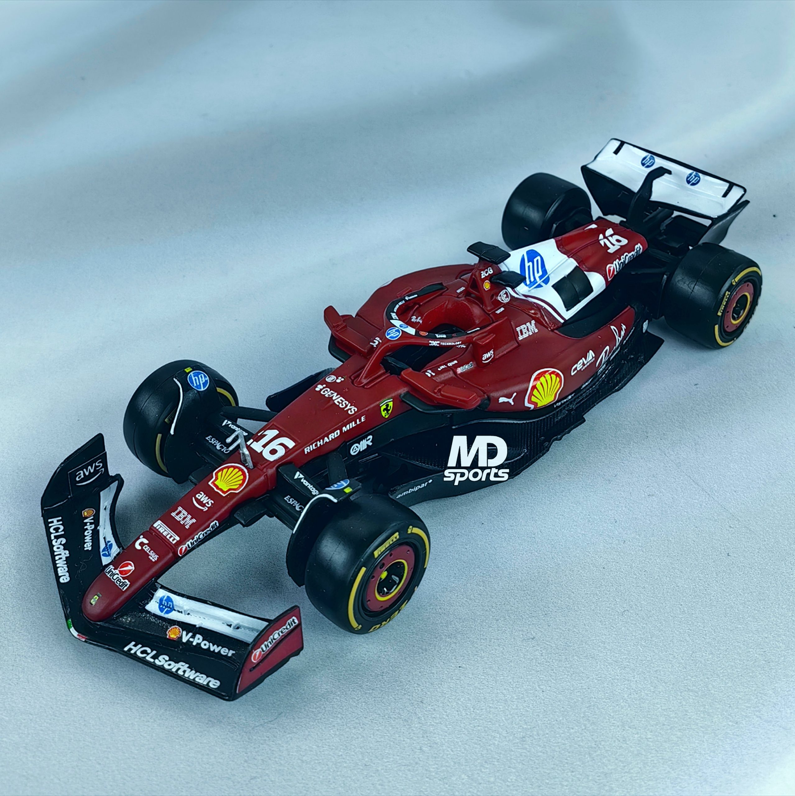 Ferrari SF-25 2025 #16 Charles Leclerc Caja Normal Burago 1:43 - Imagen 4