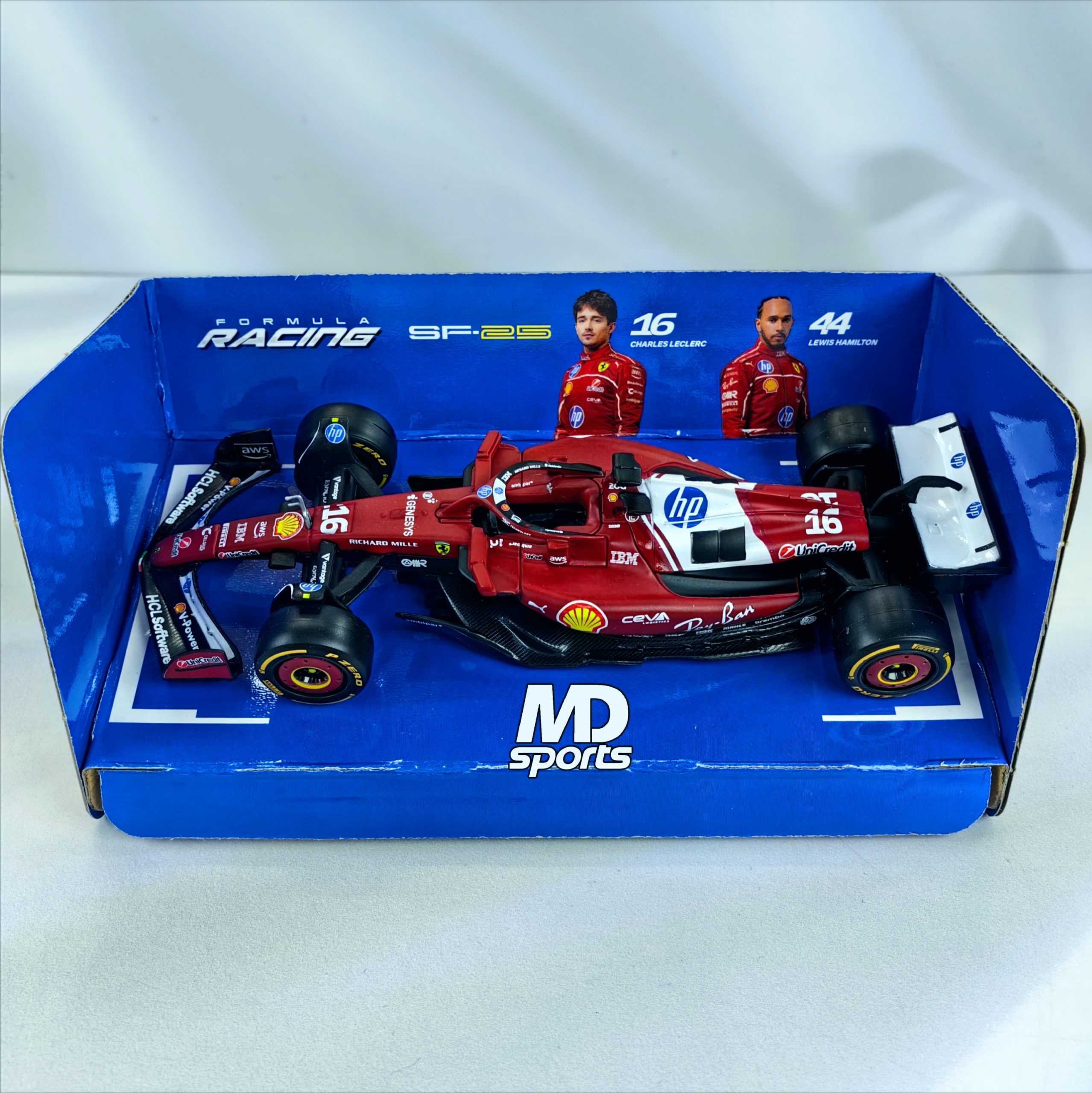 Ferrari SF-25 2025 #16 Charles Leclerc Caja Normal Burago 1:43 - Imagen 3