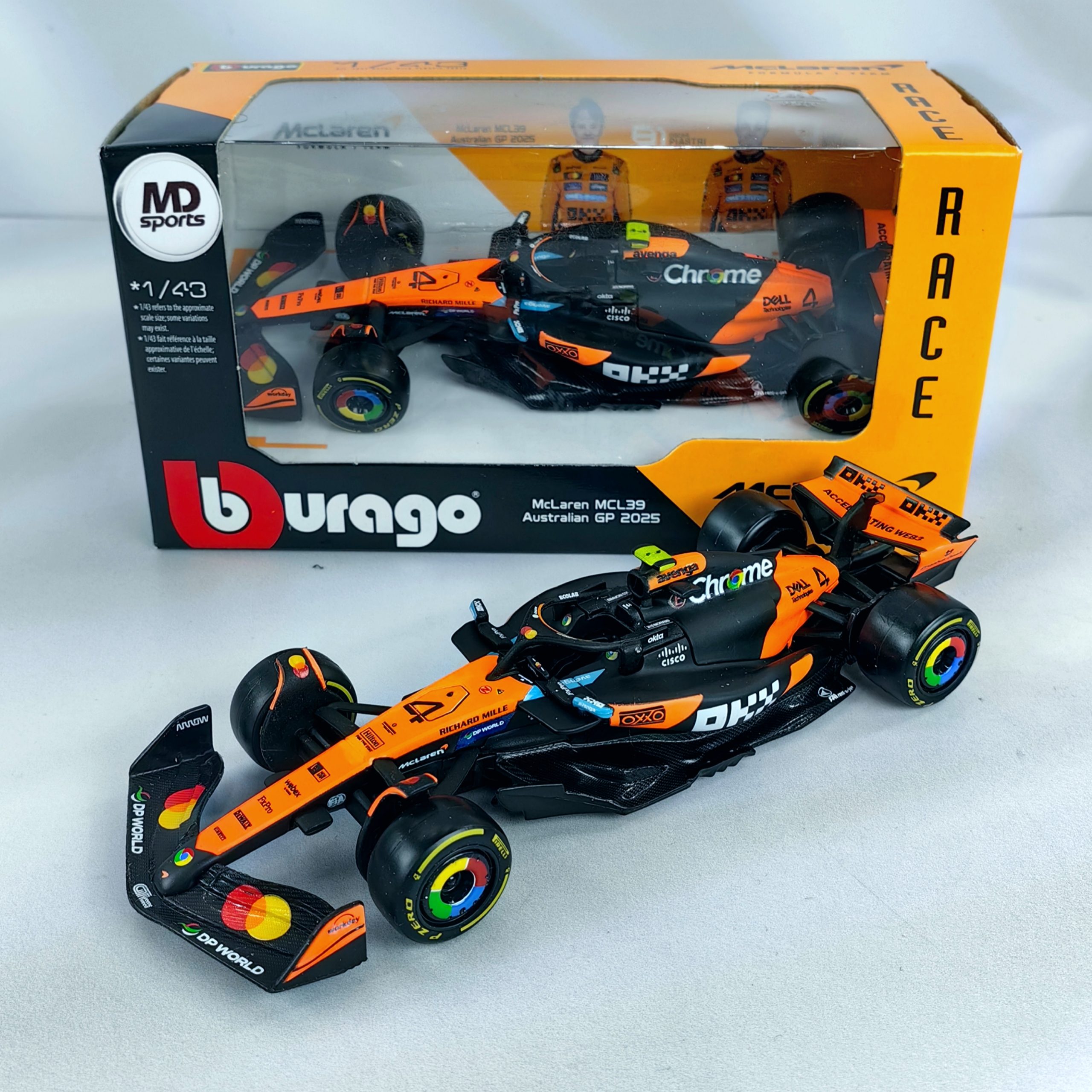 Mclaren MCL39 GP Australia 2025 #4 Lando Norris Caja Normal Burago 1:43