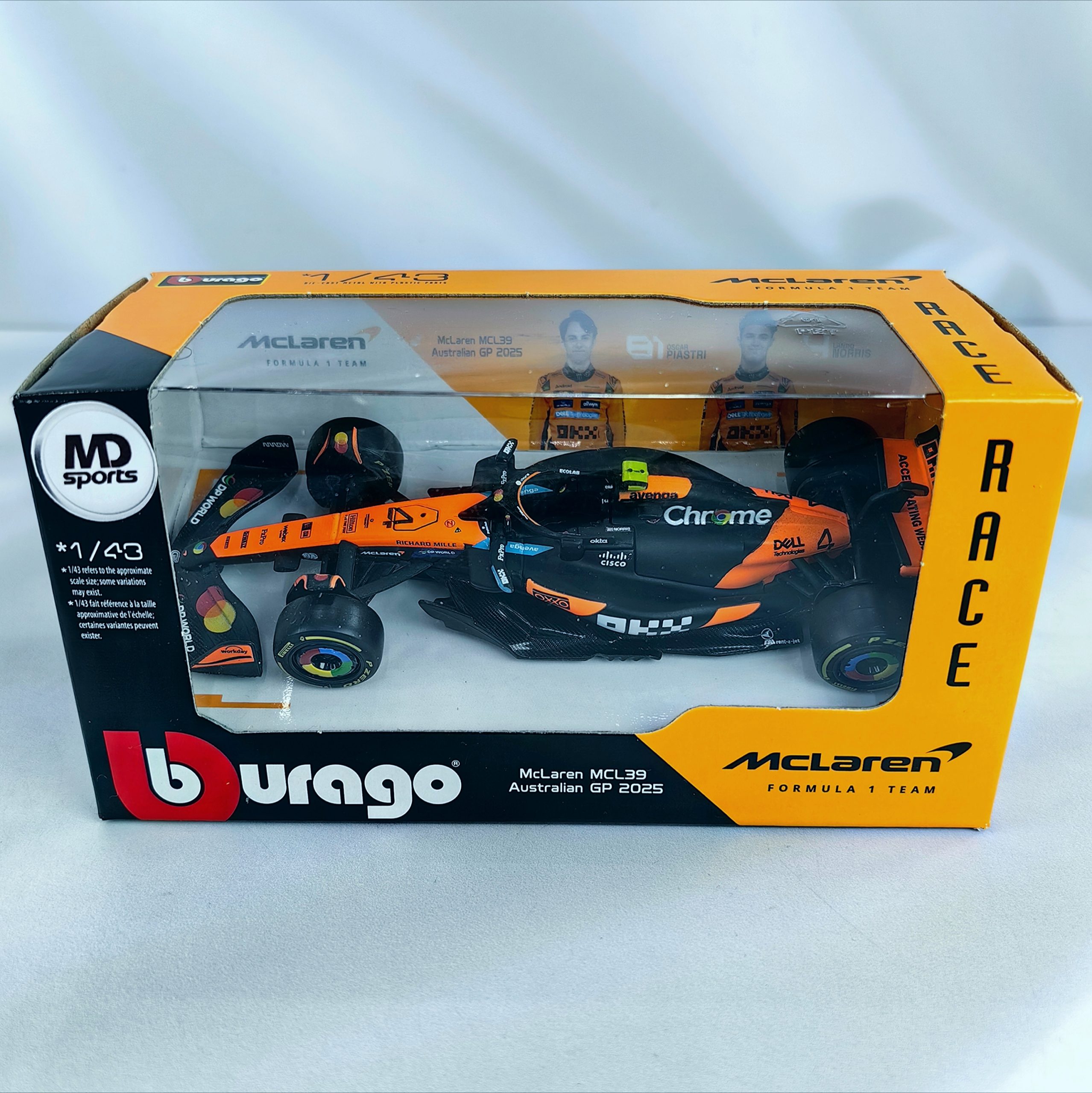 Mclaren MCL39 GP Australia 2025 #4 Lando Norris Caja Normal Burago 1:43