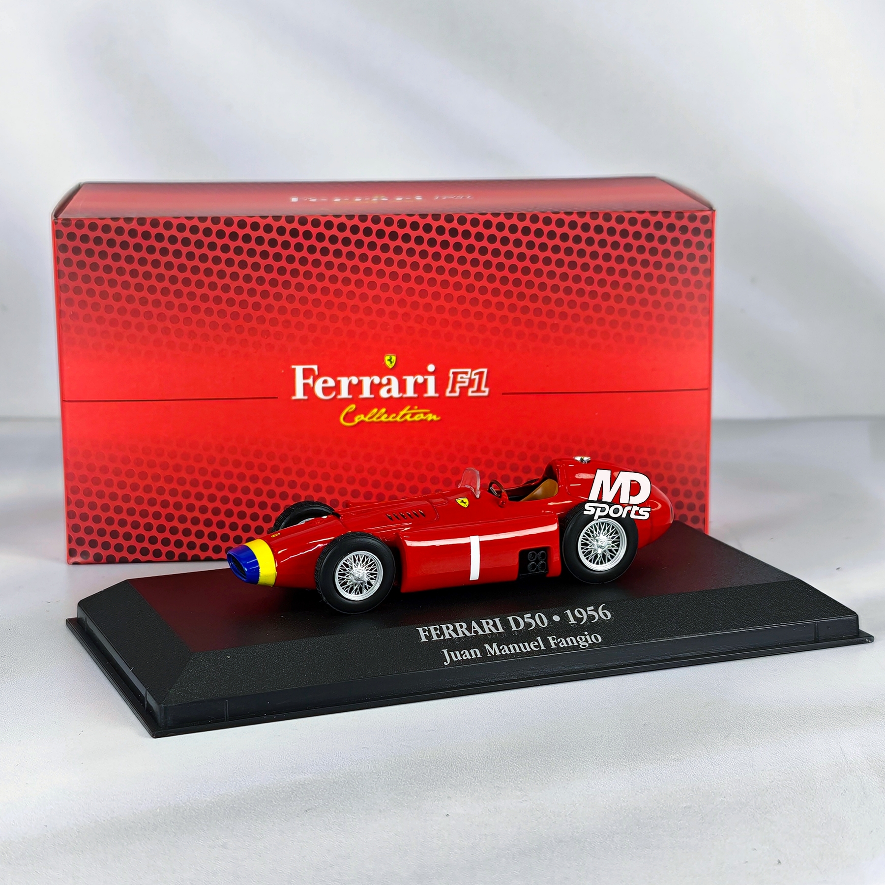 Ferrari D50 1956 #1 Juan Manuel Fangio Caja Normal Atlas 1:43