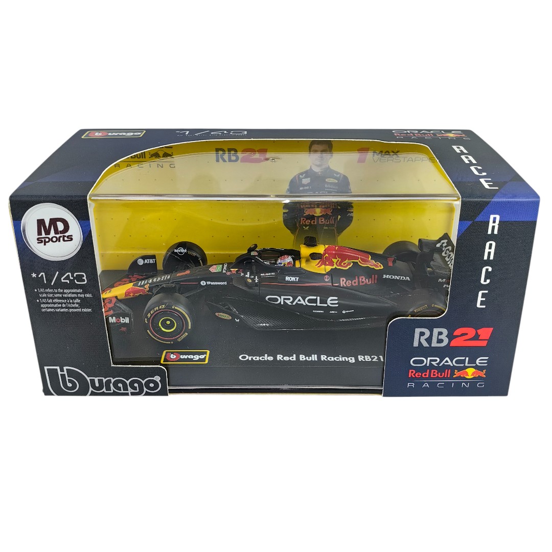 RedBull RB21 2025 #1 Max Verstappen Caja Acrilica Burago 1:43