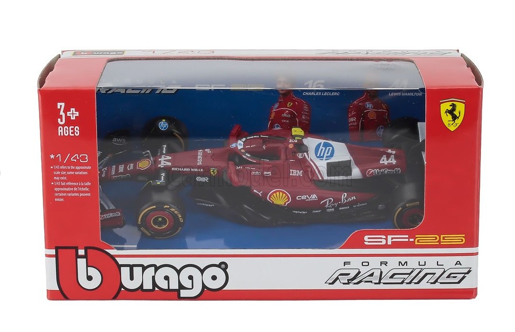 Ferrari SF-25 2025 #44 Lewis Hamilton Caja Normal Burago 1:43