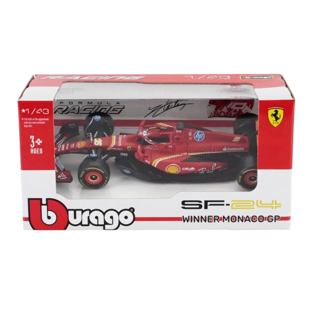 Ferrari SF-24 Monaco GP 2024 #16 Charles Leclerc Caja Normal Burago 1:43