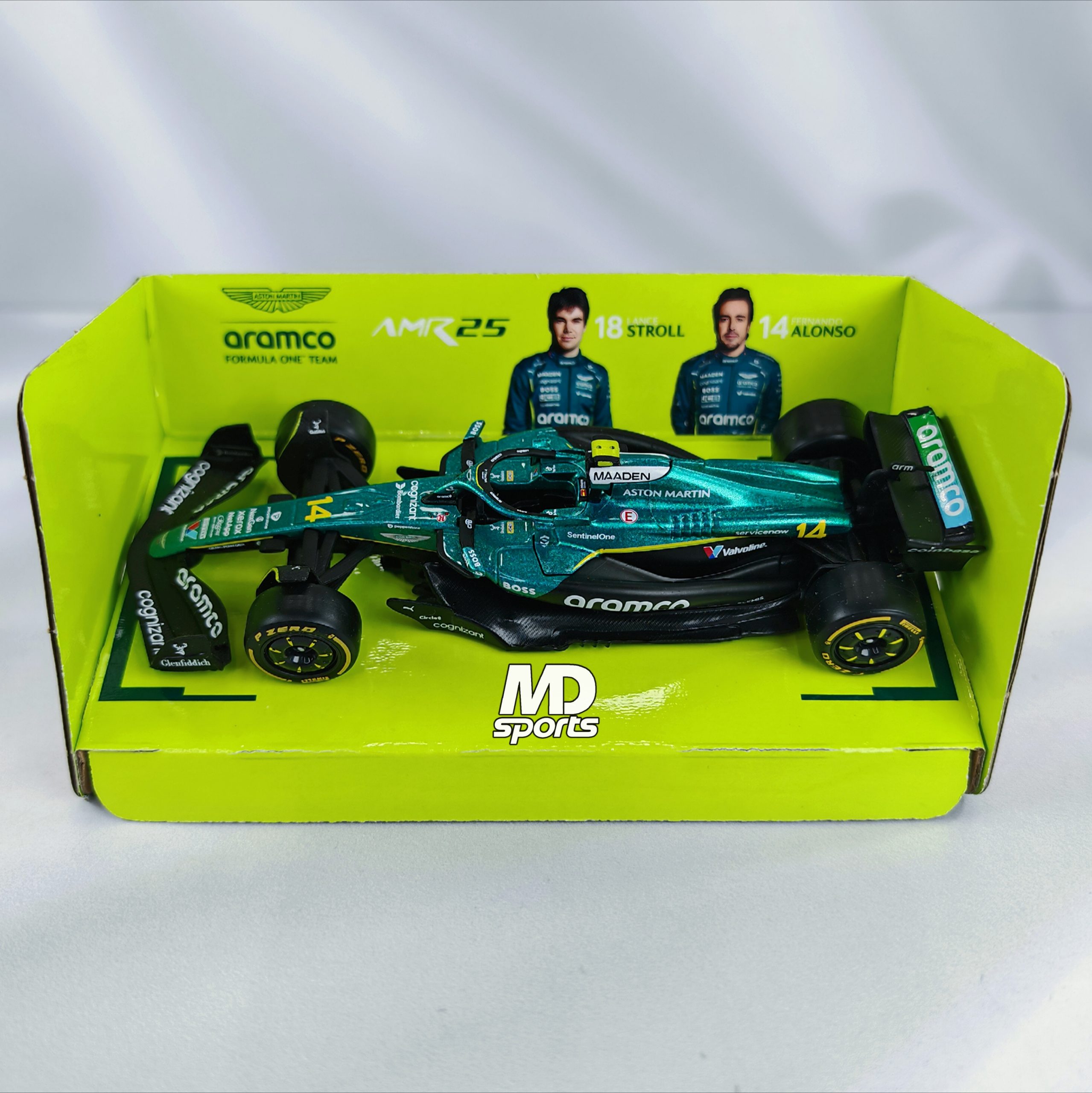 Aston Martin AMR25 2025 #14 Fernando Alonso Caja Normal Burago 1:43 - Imagen 3