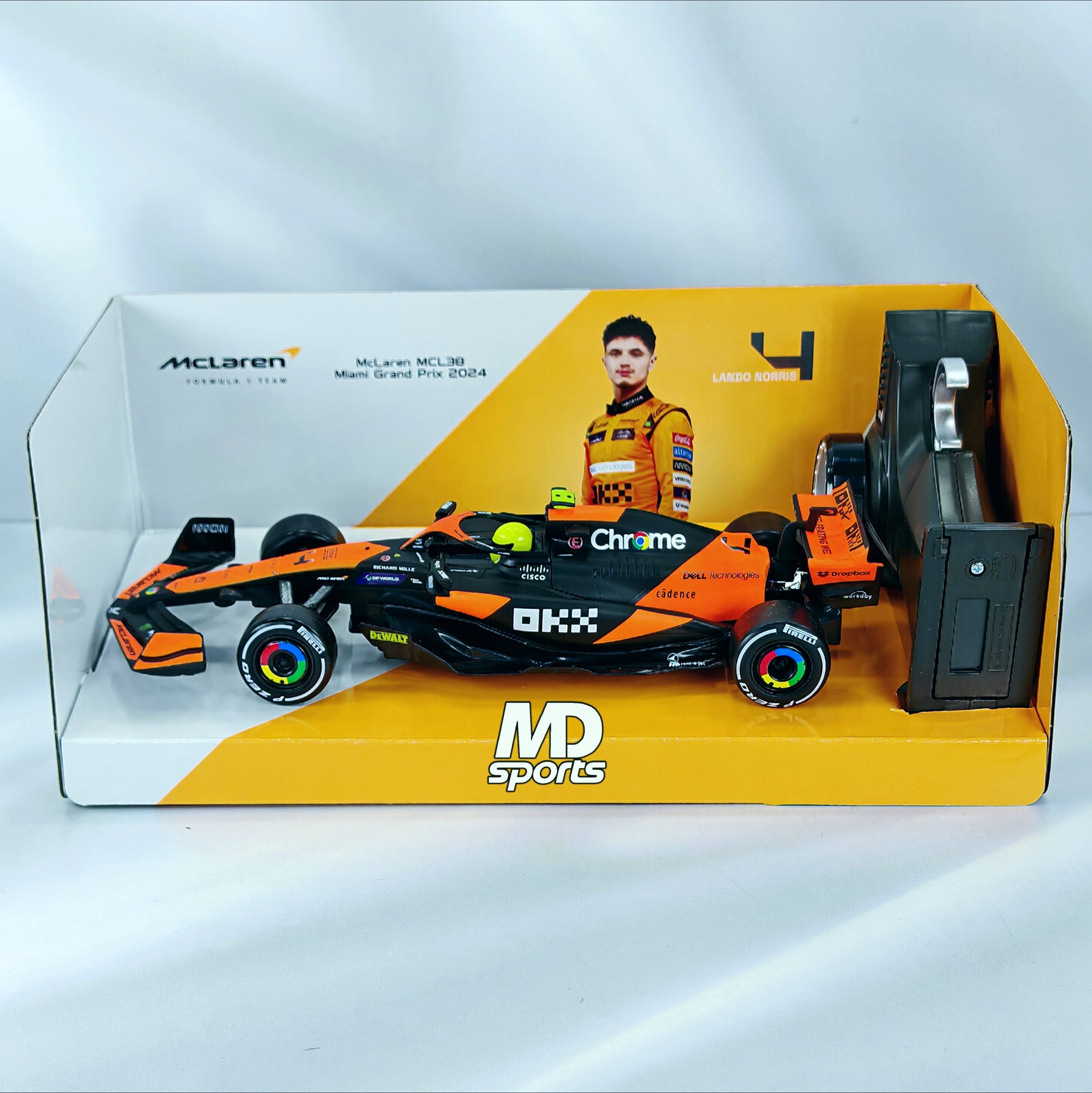 McLaren Control Remoto MCL38 Miami GP #4 Lando Norris Maisto 1:24 - Imagen 3