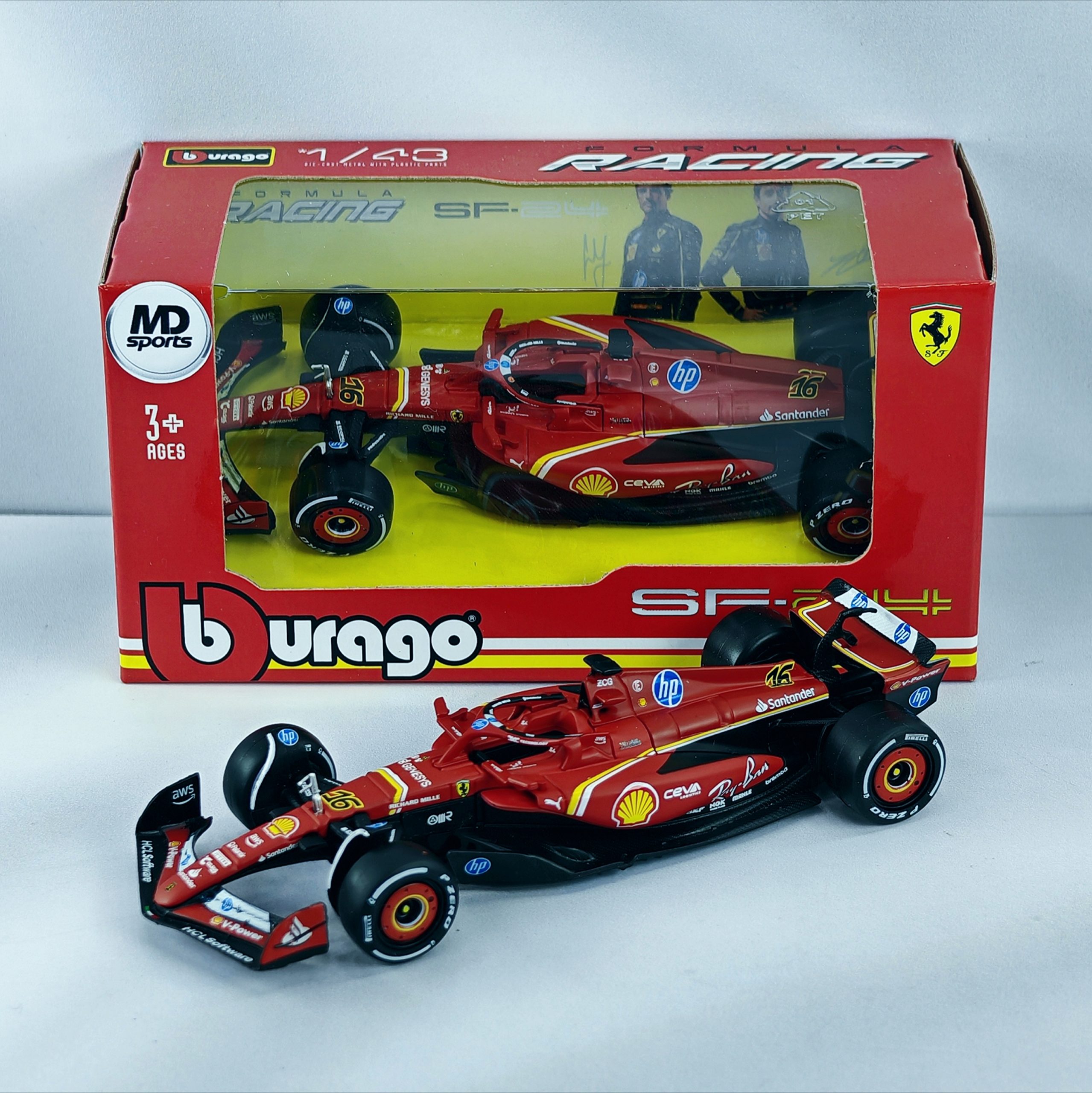 Ferrari SF-24 GP Monza 2024 #16 Charles Leclerc Caja Normal Burago 1:43
