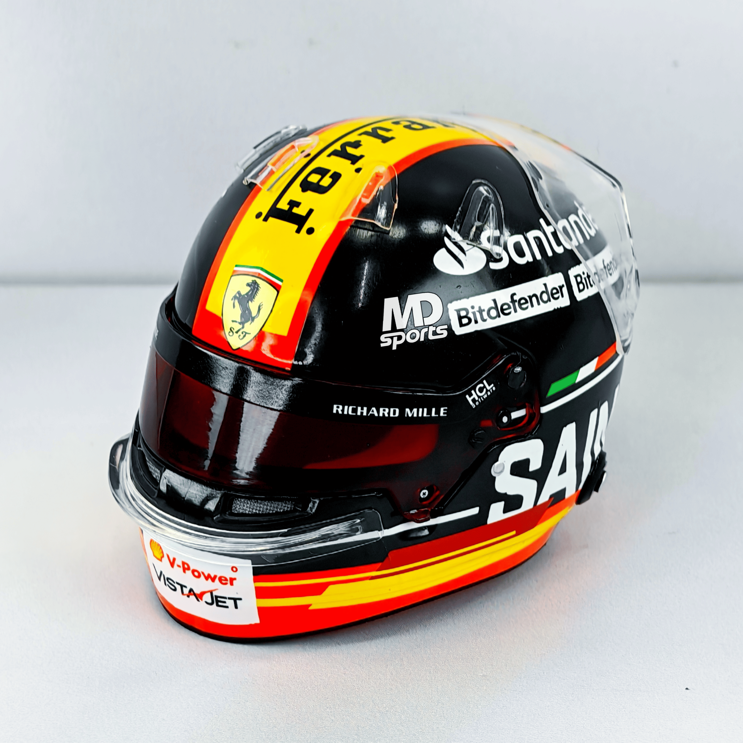 Casco Formula 1 Carlos Sainz Ferrari 2023 GP Monza Spark 1:5