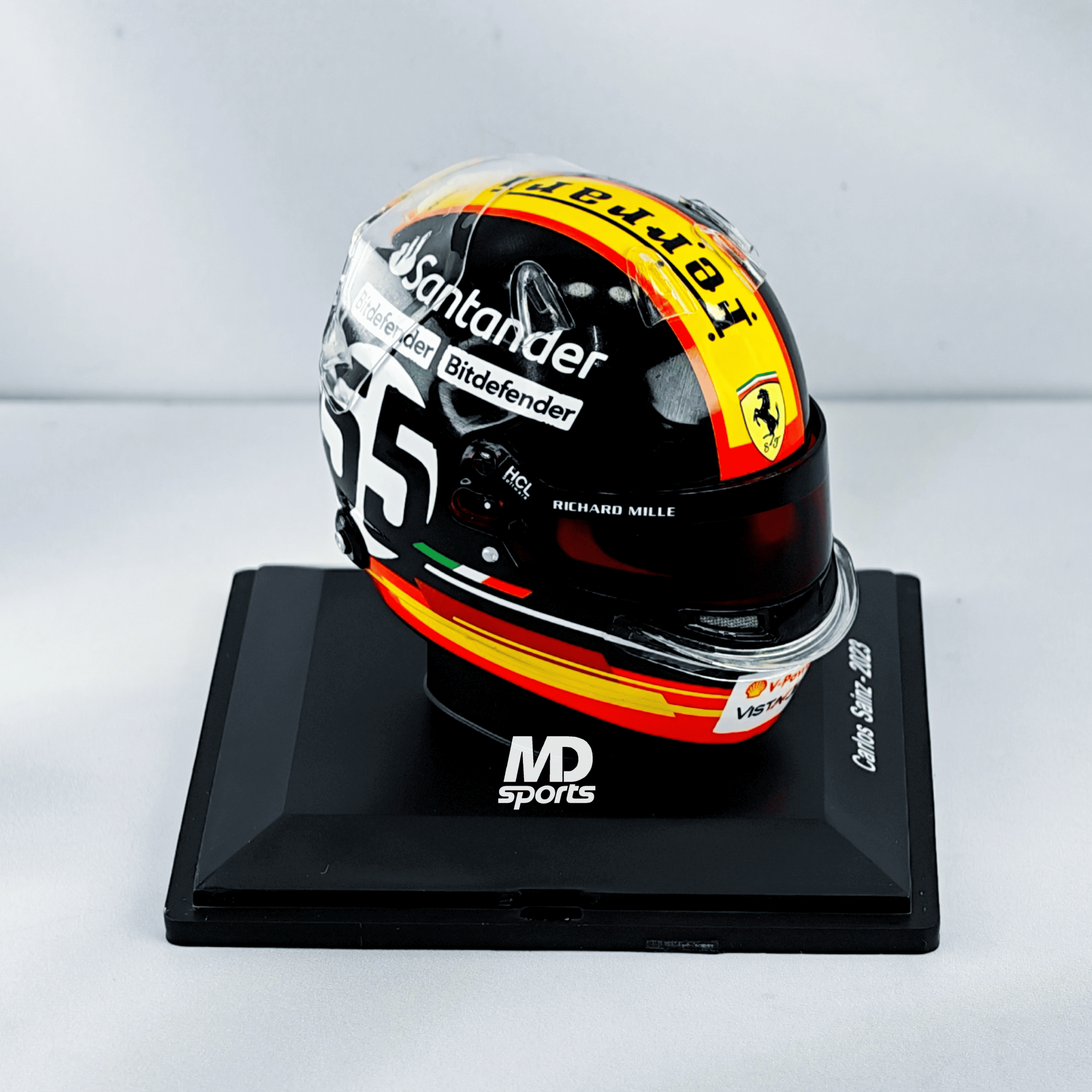 Casco Formula 1 Carlos Sainz Ferrari 2023 GP Monza Spark 1:5