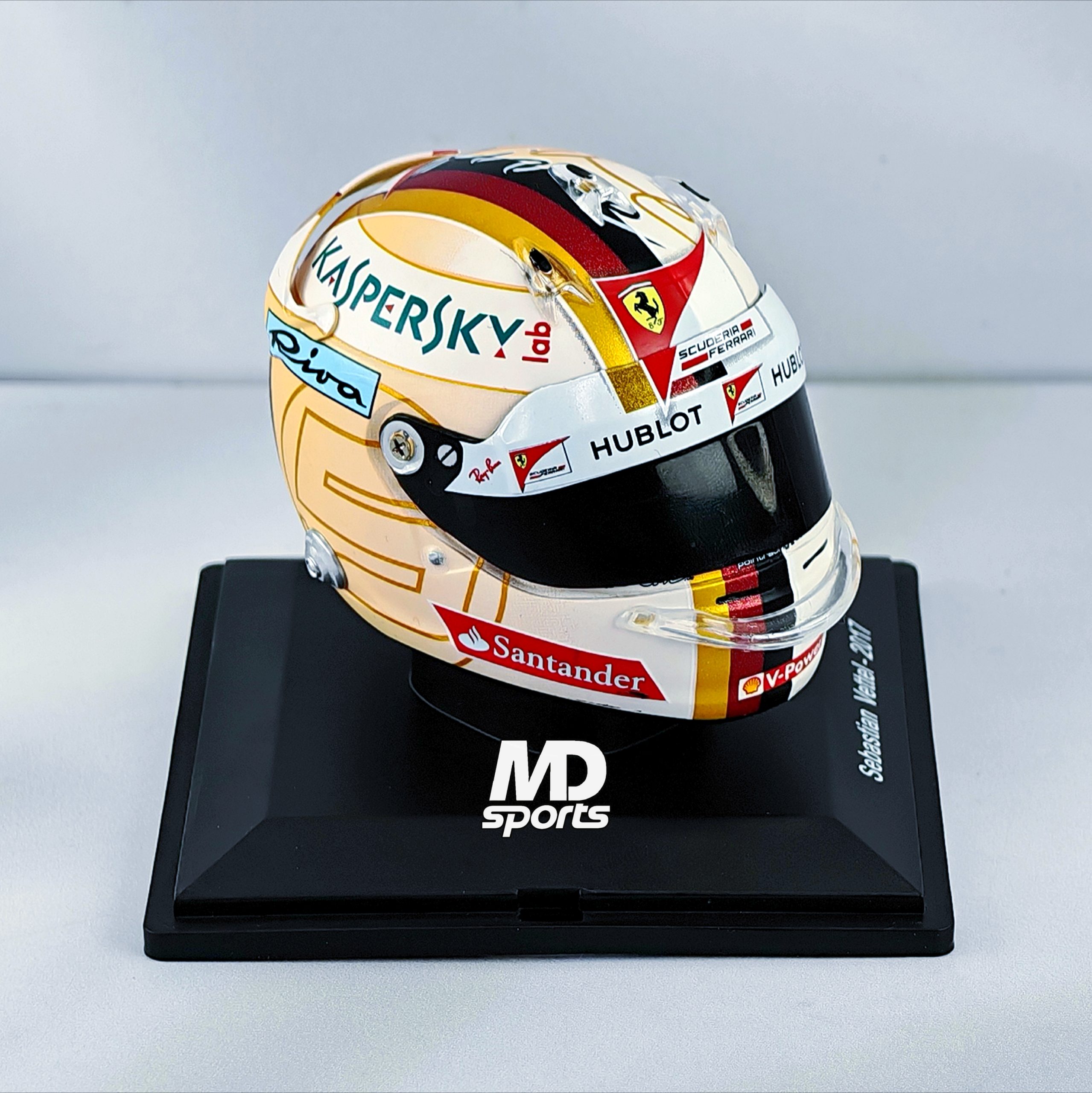 Casco Formula 1 Ferrari Sebastian Vettel GP Monaco 2017 Spark 1:5