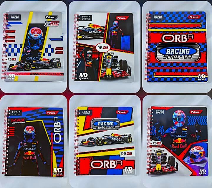 Pack 10 Cuaderno Universitario Torre RedBull Racing 100 hojas – Surtidos