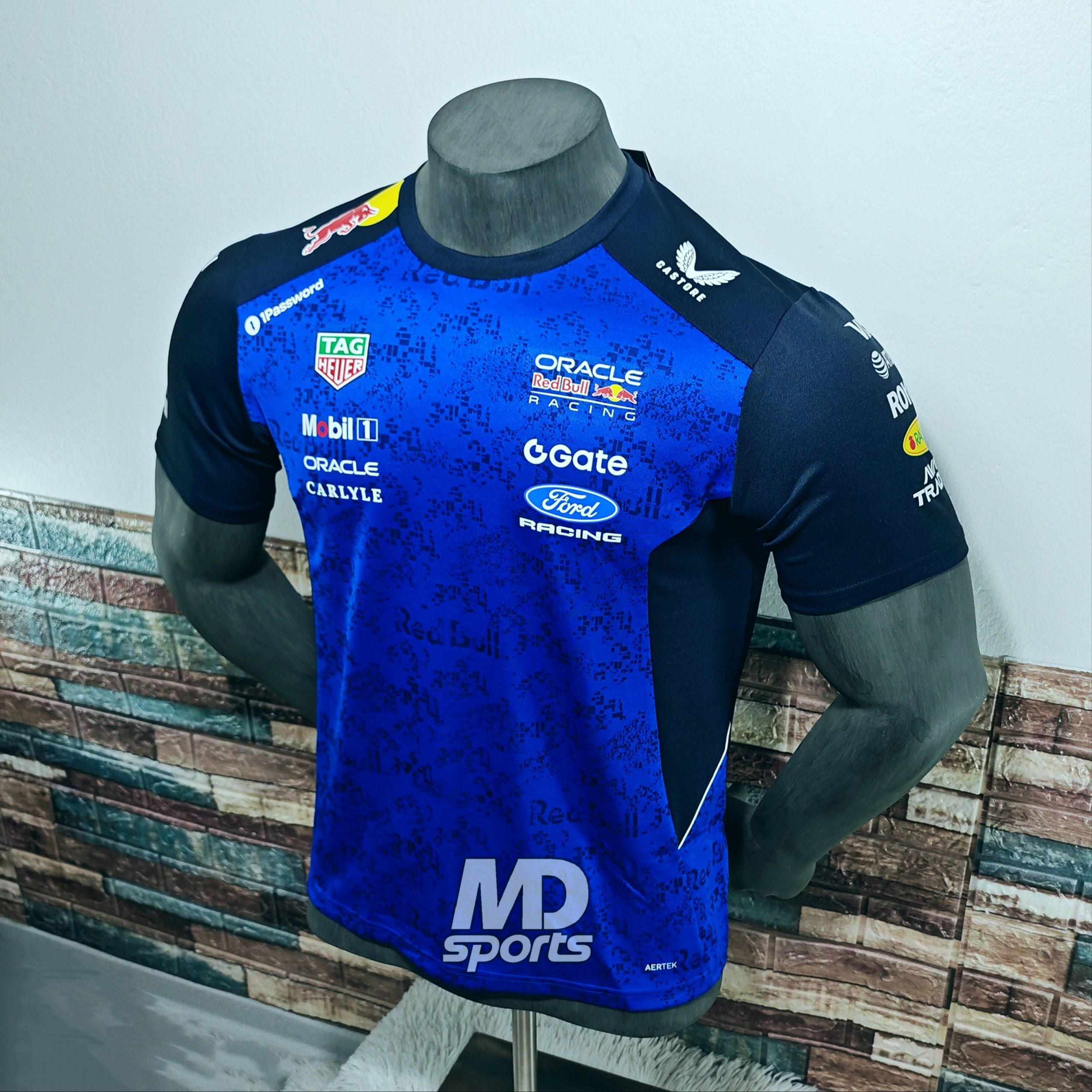 Polera CASTORE Oficial Oracle RedBull Racing Ford Team 2026 Azul