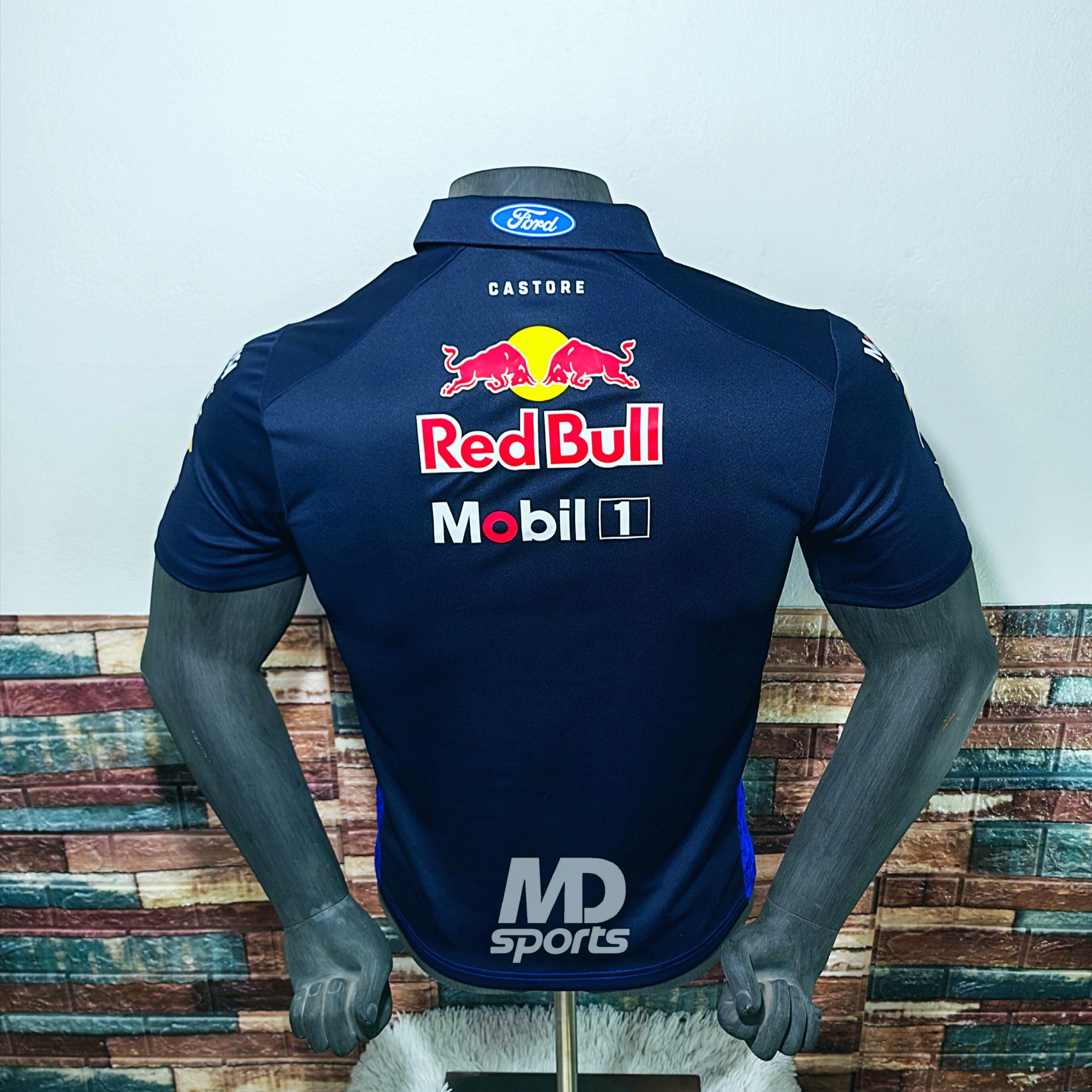 Polera Polo CASTORE Oficial Oracle RedBull Racing Ford Team 2026 Azul - Imagen 3