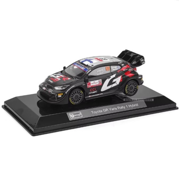 Toyota GR Yaris Rally 1 Hybrid #69 Rovanpera-Halttunen 2024 Caja Acrilica Burago 1:43