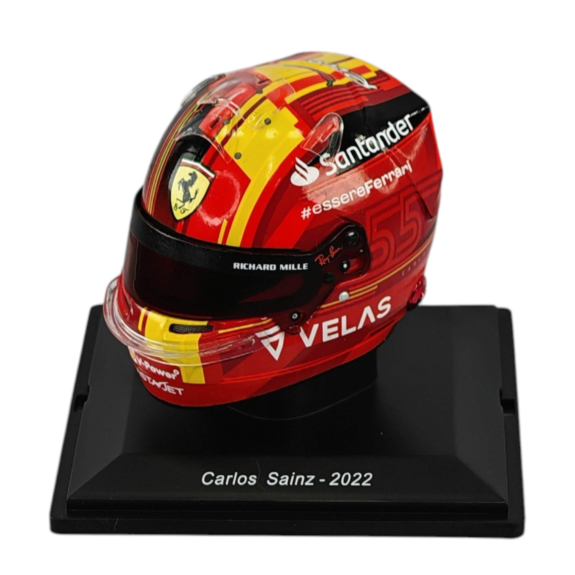 Casco Formula 1 Carlos Sainz Ferrari 2022 GP España Spark 1:5