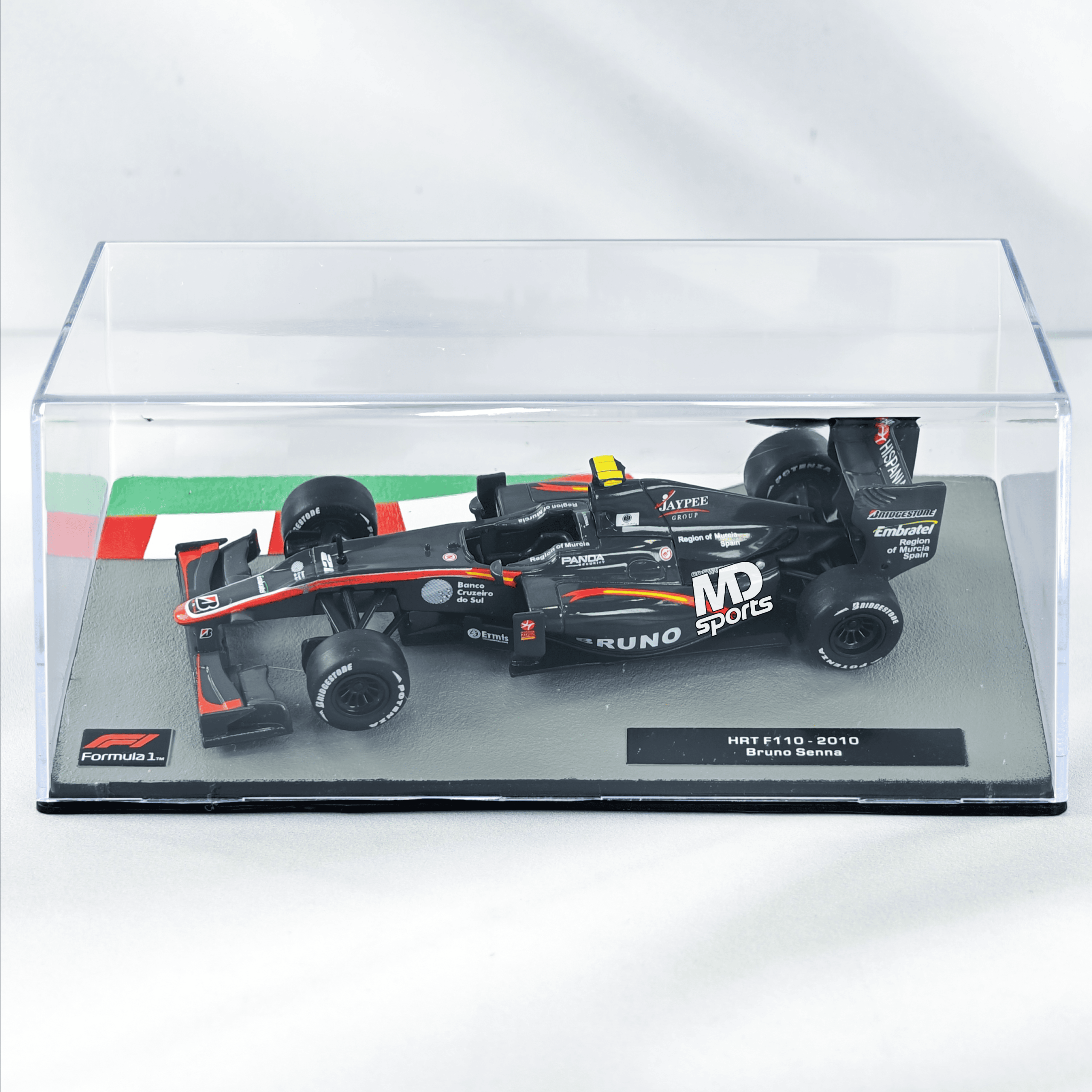 Hispania HRT F110 2010 #21 Bruno Senna Caja Acrilica Altaya 1:43
