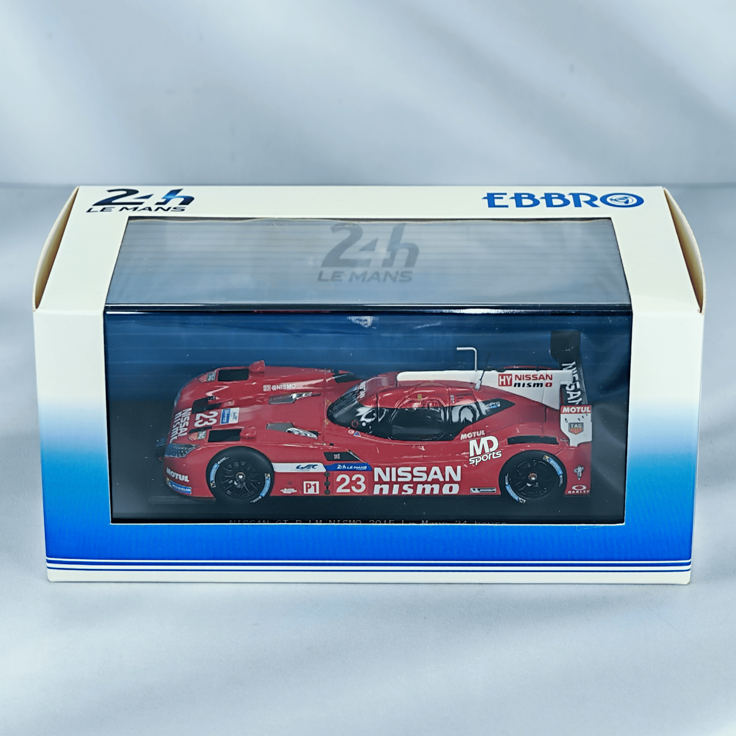 Nissan GTR LM Nismo LeMans 2015 #23 Jann Mardenborough Caja Acrilica Ebbro 1:43