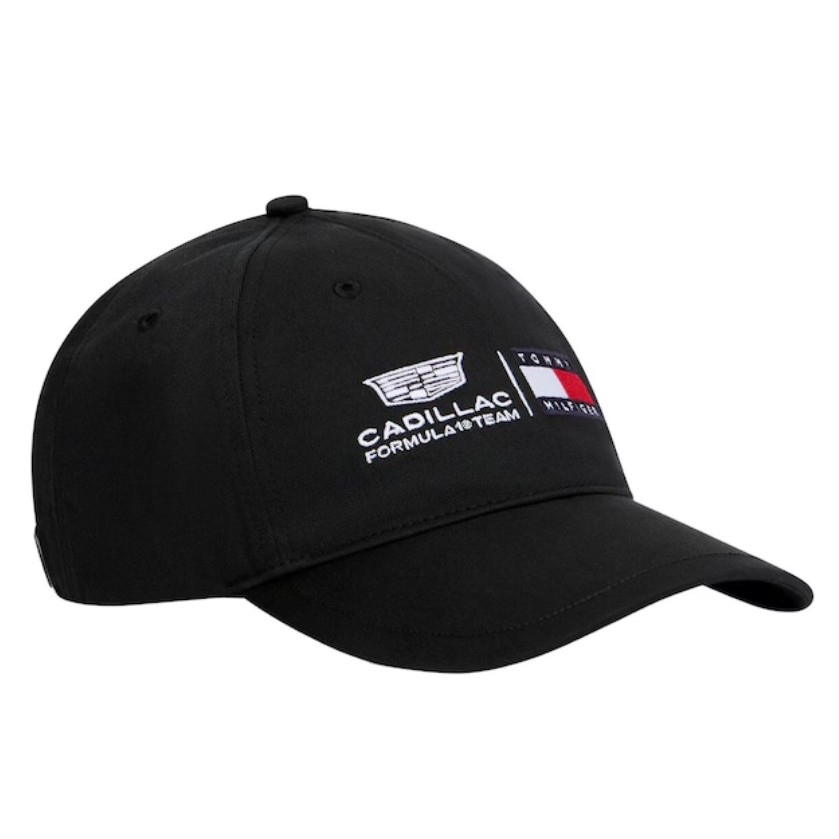 Gorro TOMMY HILFIGER Cadillac F1 Team Oficial 2026 Doble Logo Negro