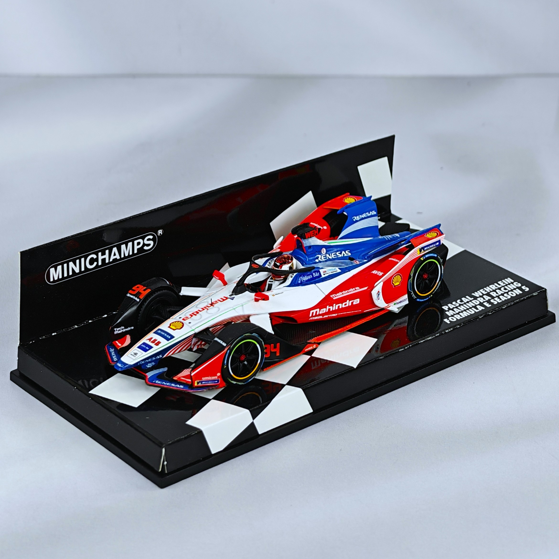 Mahindra Formula E Season 5 2019 #94 Pascal Wherlein Caja Acrilica Minichamps 1:43