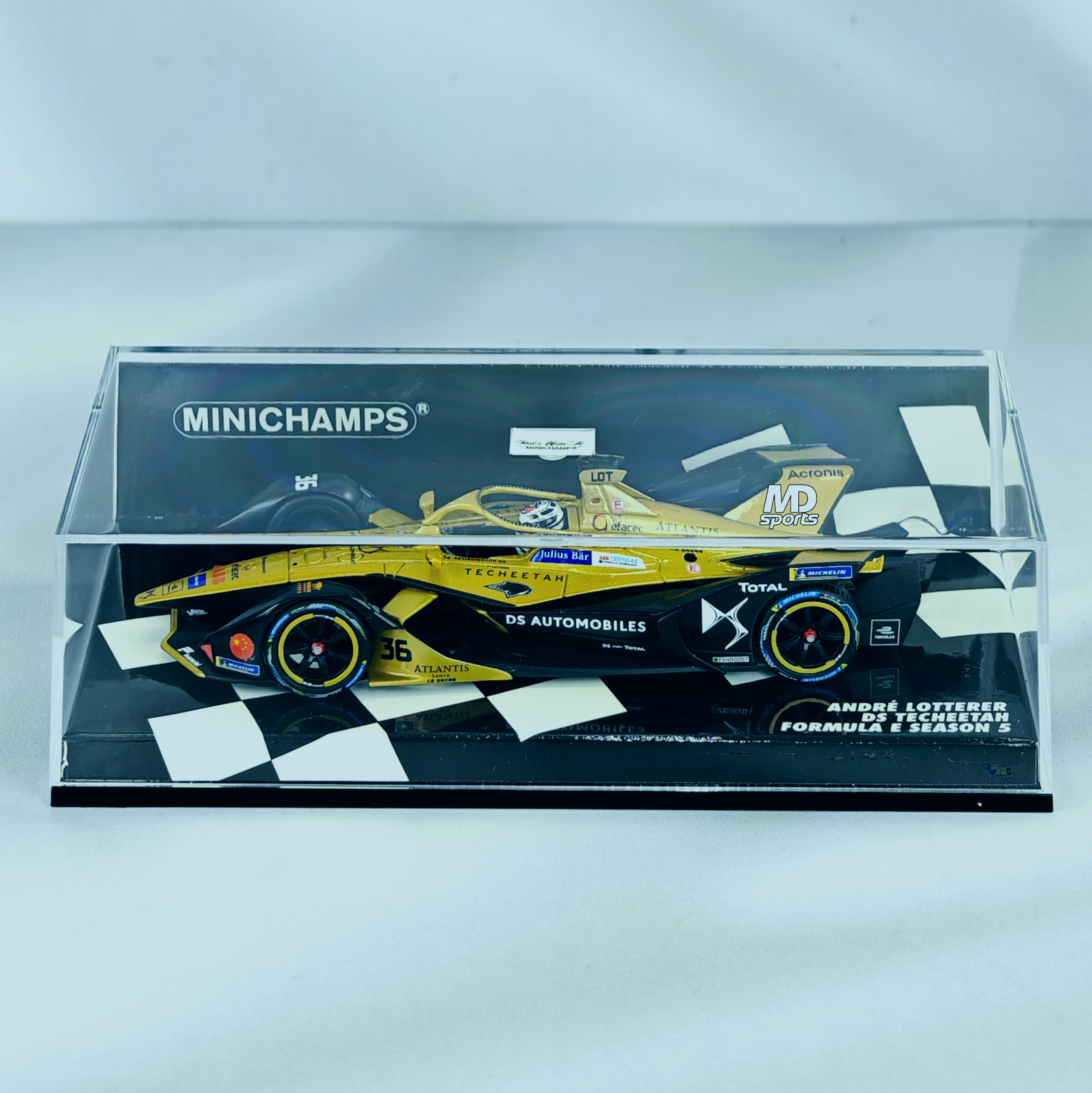 DS Techeetah Formula E Season 5 2019 #36 Andre Lotterer Caja Acrilica Minichamps 1:43