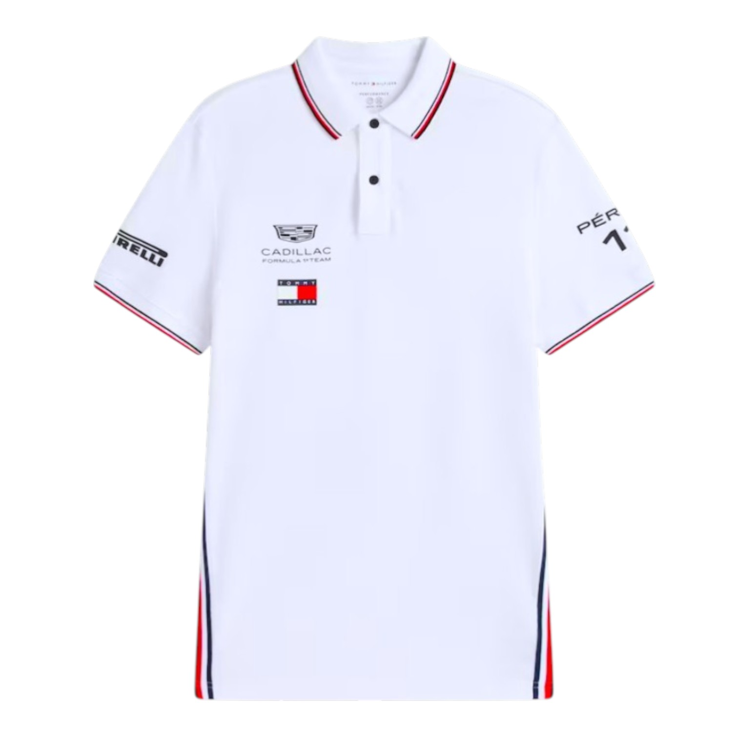 Polera TOMMY HILFIGER Cadillac F1 Team Checo Perez Oficial 2026 Blanco