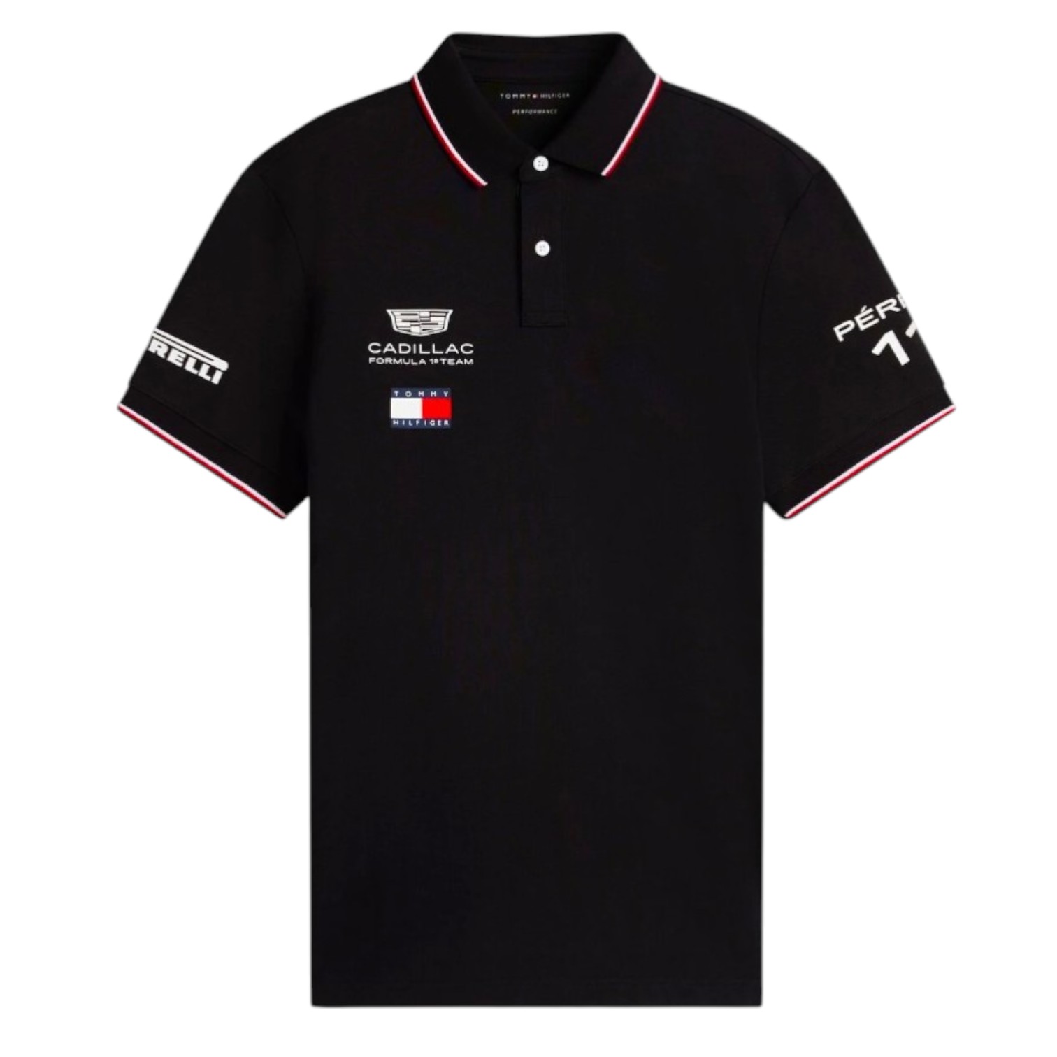 Polera TOMMY HILFIGER Cadillac F1 Team Checo Perez Oficial 2026 Negro