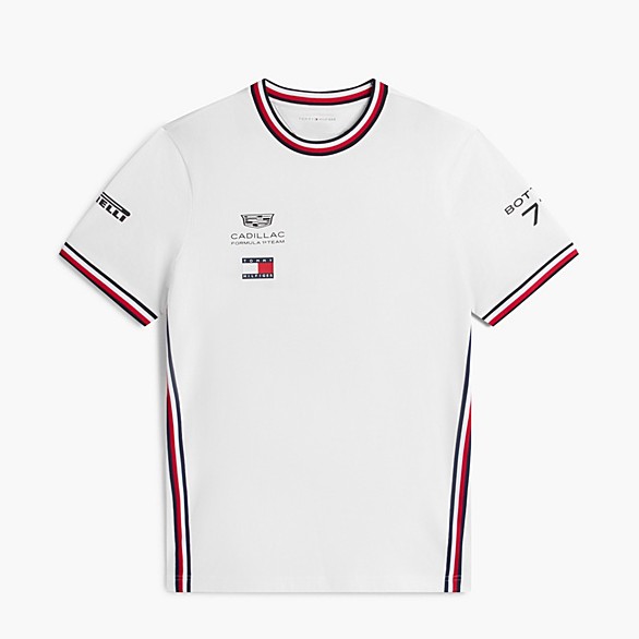 Polera TOMMY HILFIGER Cadillac F1 Team Valtteri Bottas Oficial 2026 Blanco