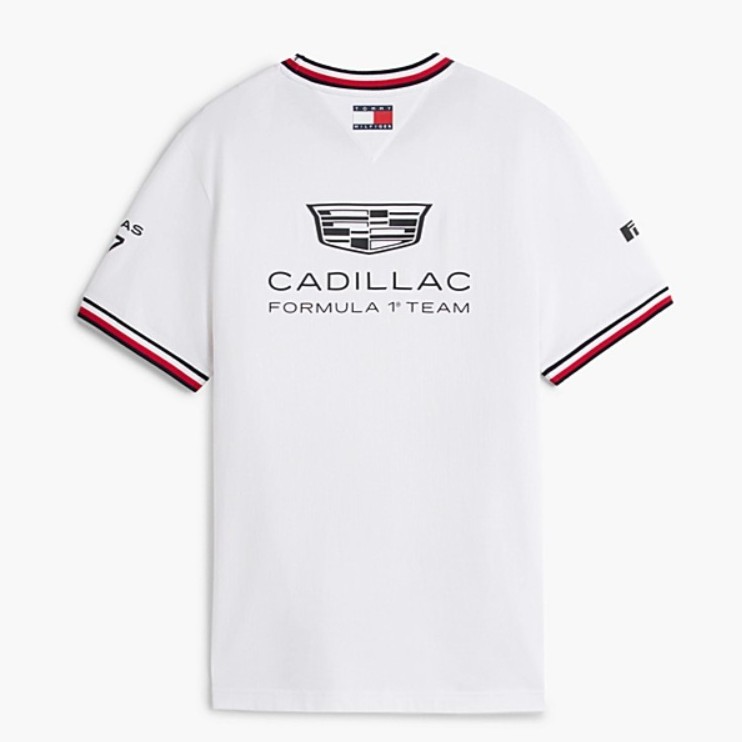 Polera TOMMY HILFIGER Cadillac F1 Team Valtteri Bottas Oficial 2026 Blanco