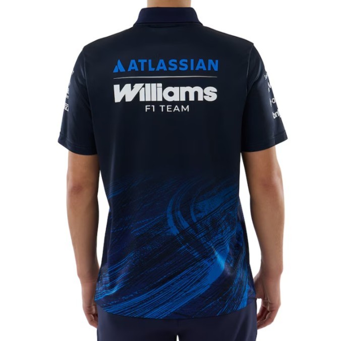 Polera Polo  NEW ERA Atlassian Williams F1 Team Oficial 2026 Azul Marino