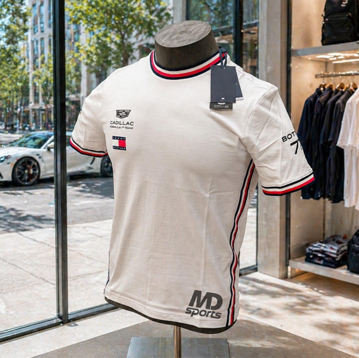 Polera TOMMY HILFIGER Cadillac F1 Team Valtteri Bottas Oficial 2026 Blanco