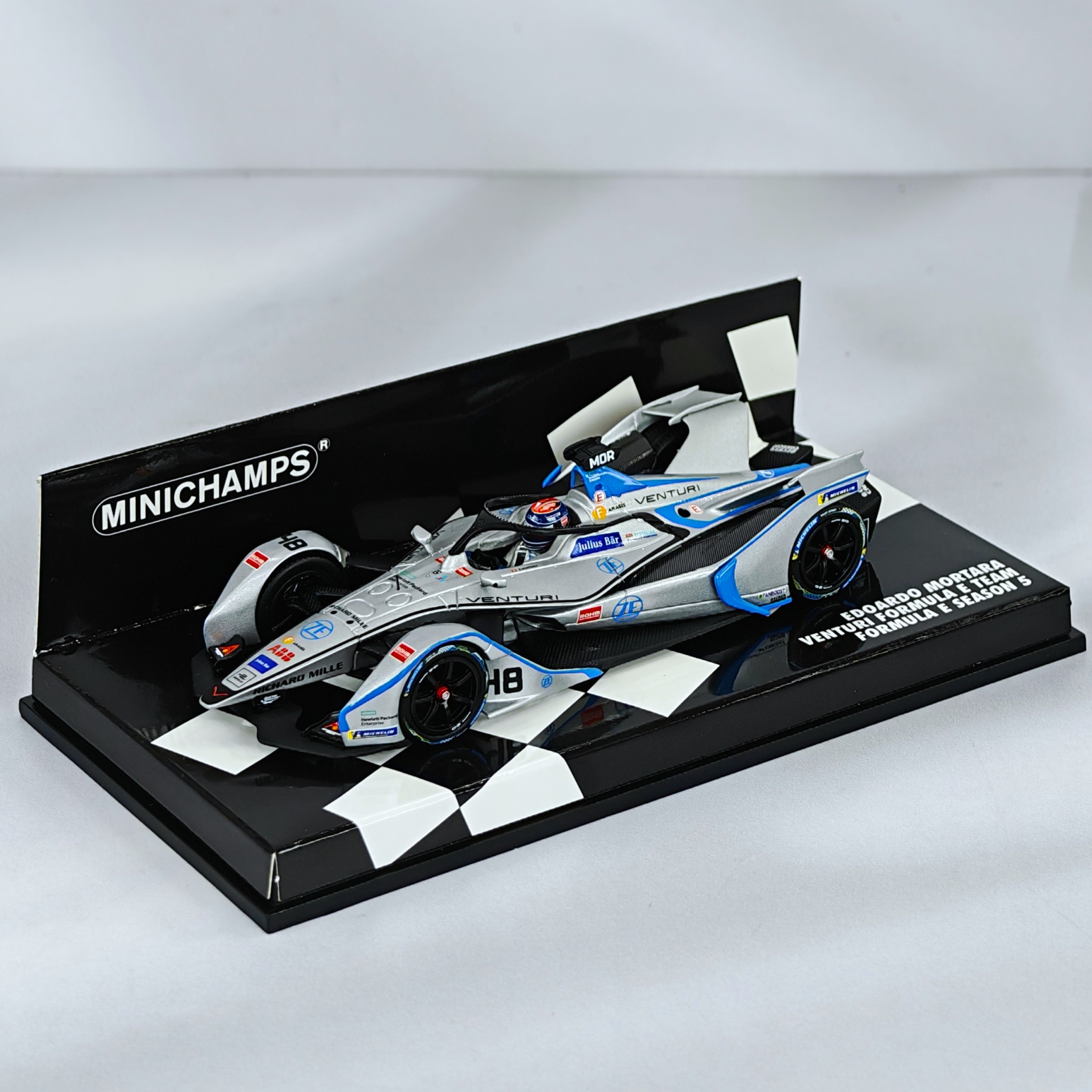 Venturi Formula E Season 5 2019 #48 Edoardo Mortara Caja Acrilica Minichamps 1:43