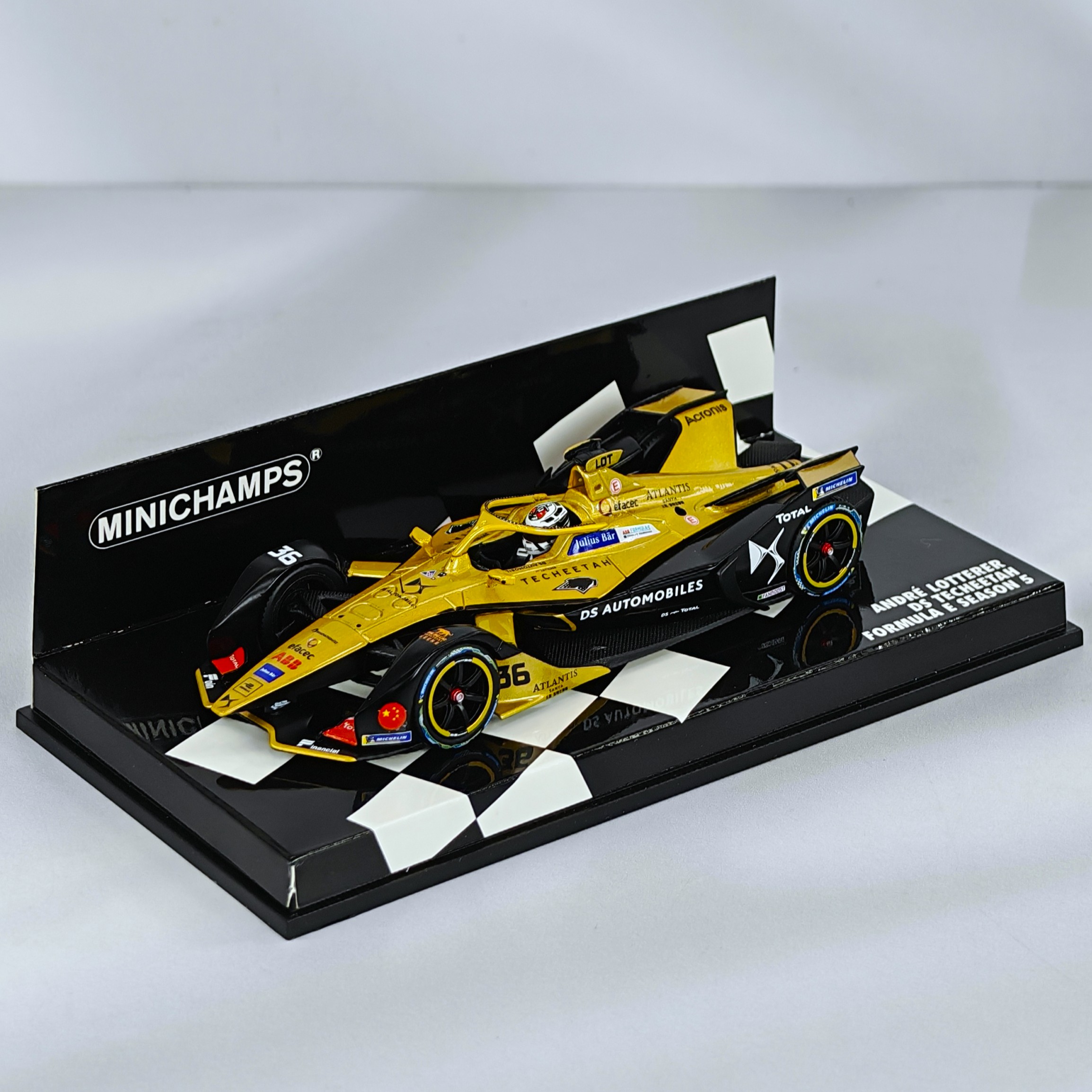 DS Techeetah Formula E Season 5 2019 #36 Andre Lotterer Caja Acrilica Minichamps 1:43