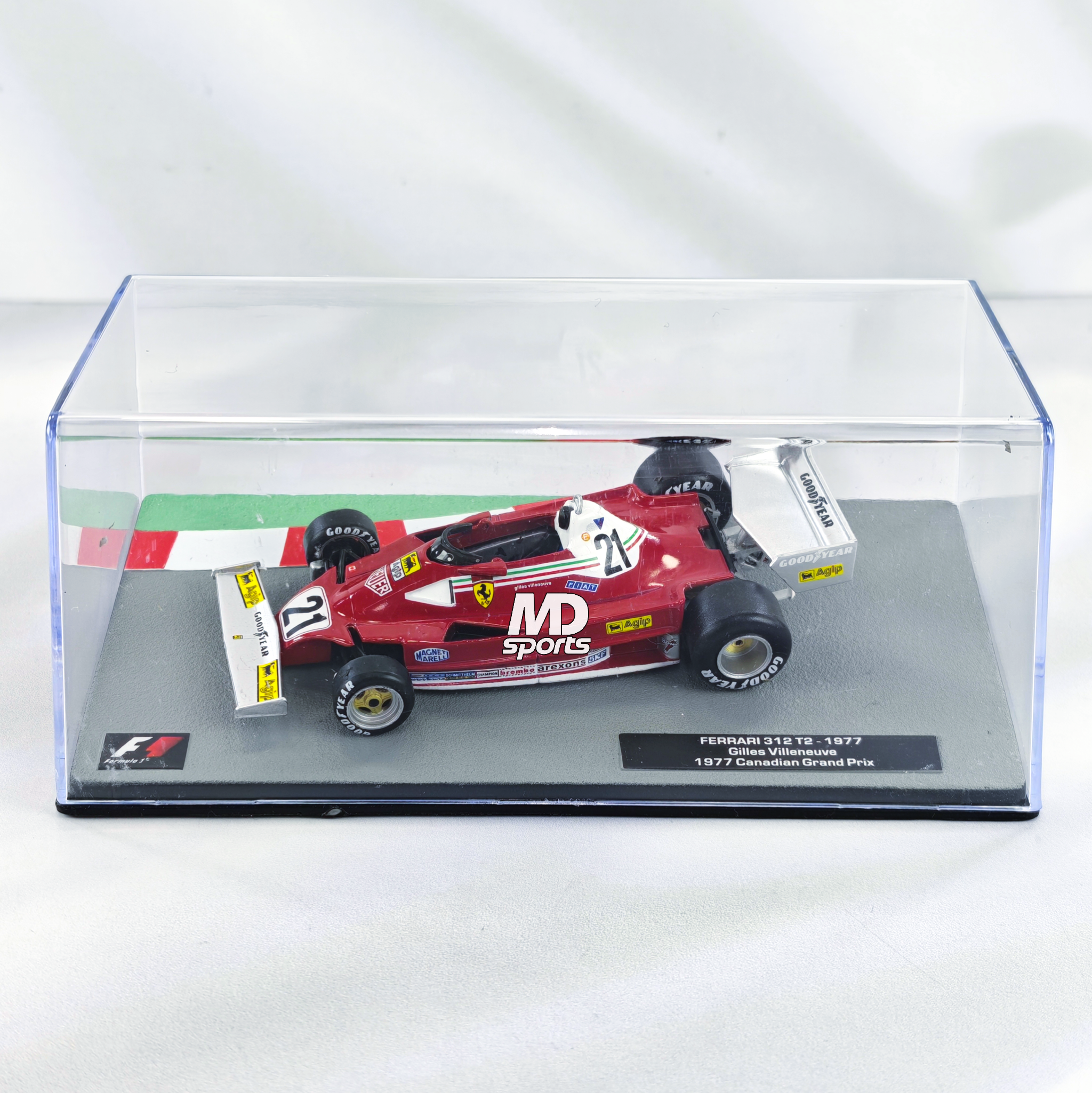 Ferrari 312 T2 1977 #21 Gilles Villeneuve Caja Acrilica Altaya 1:43