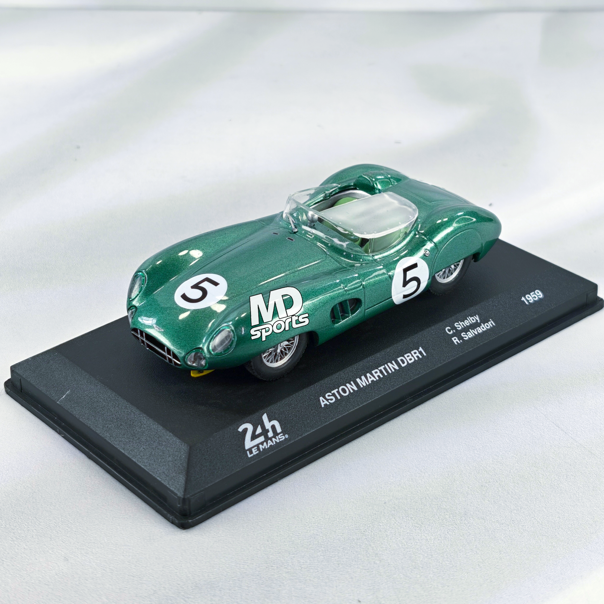 Aston Martin DBR1 LeMans 1959 #5 C.Shelby-R.Salvadori Caja Acrilica Altaya 1:43