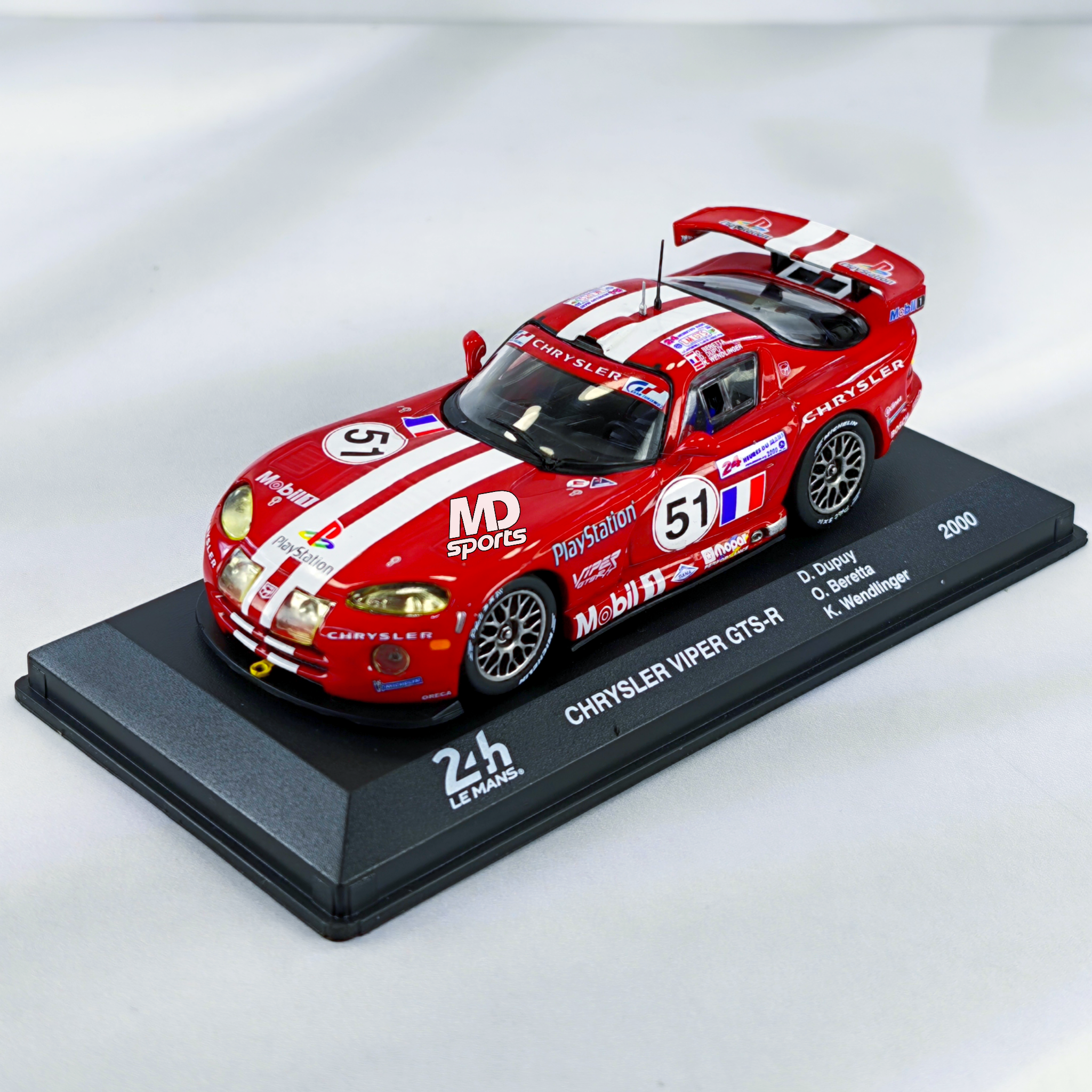 Chrysler Viper GTS-R LeMans 2000 #51 Dupuy-Beretta-Wendlinger Caja Acrilica Altaya 1:43