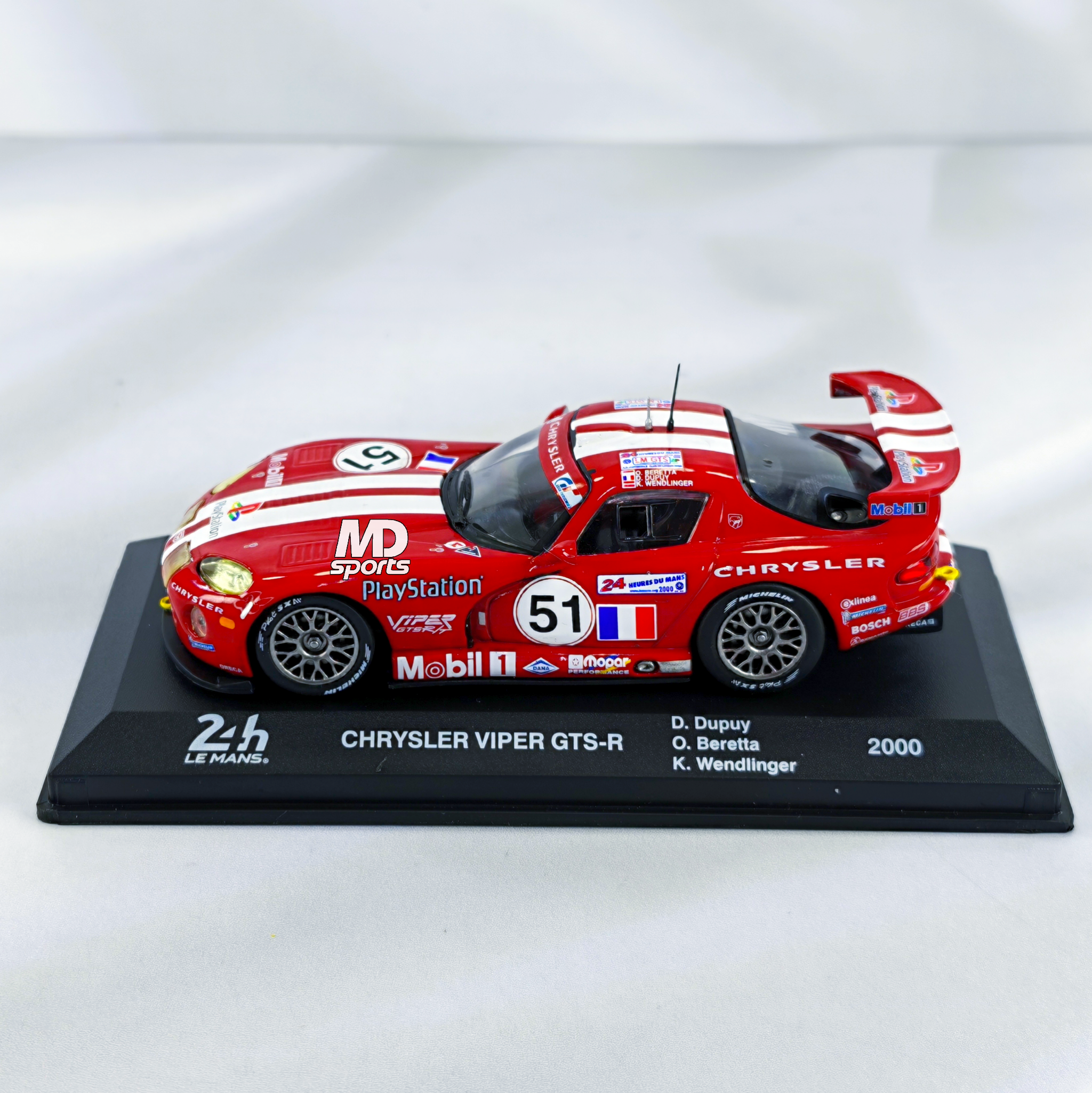 Chrysler Viper GTS-R LeMans 2000 #51 Dupuy-Beretta-Wendlinger Caja Acrilica Altaya 1:43 - Imagen 3