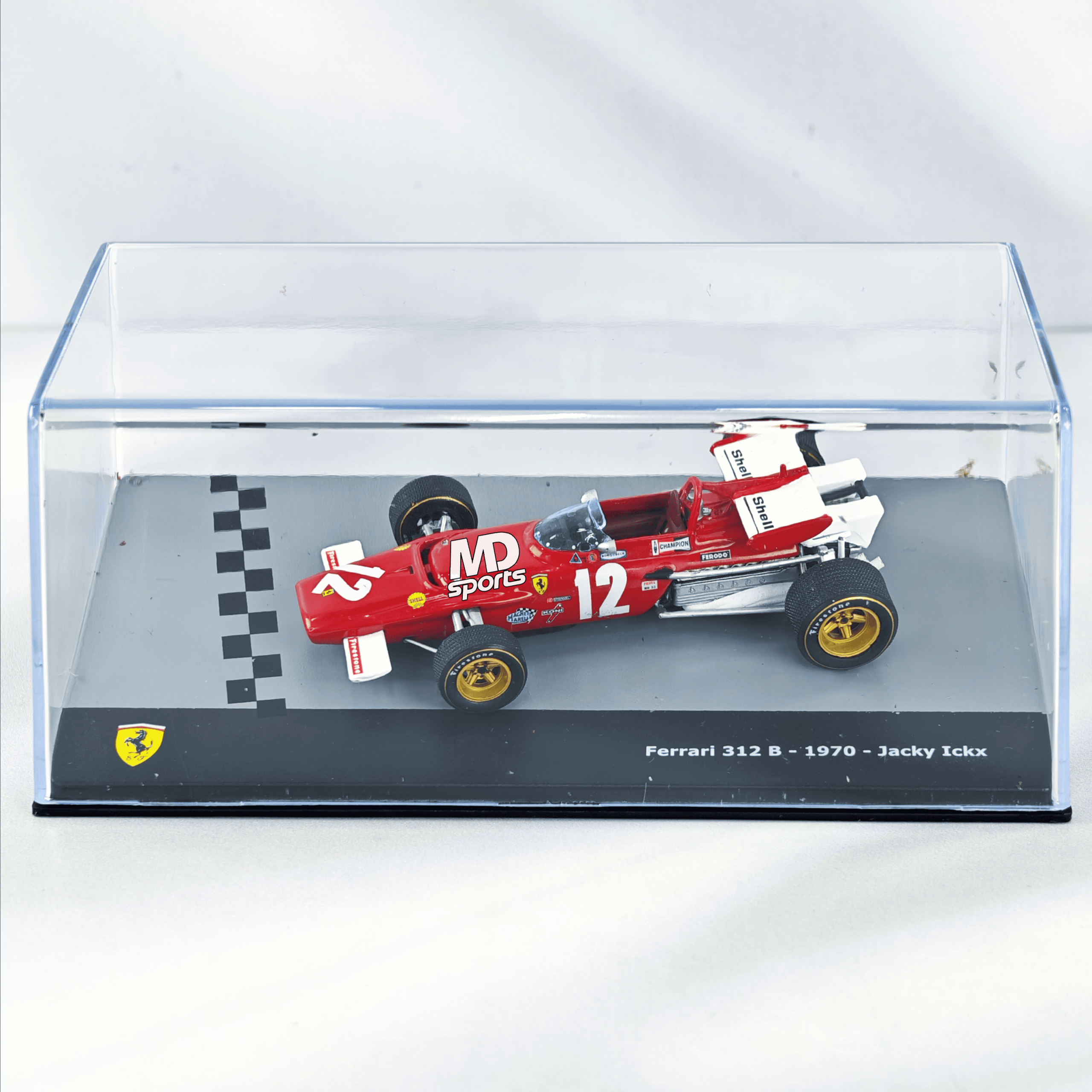 Ferrari 312 B 1970 #12 Jacky Ickx Caja Acrilica IXO 1:43