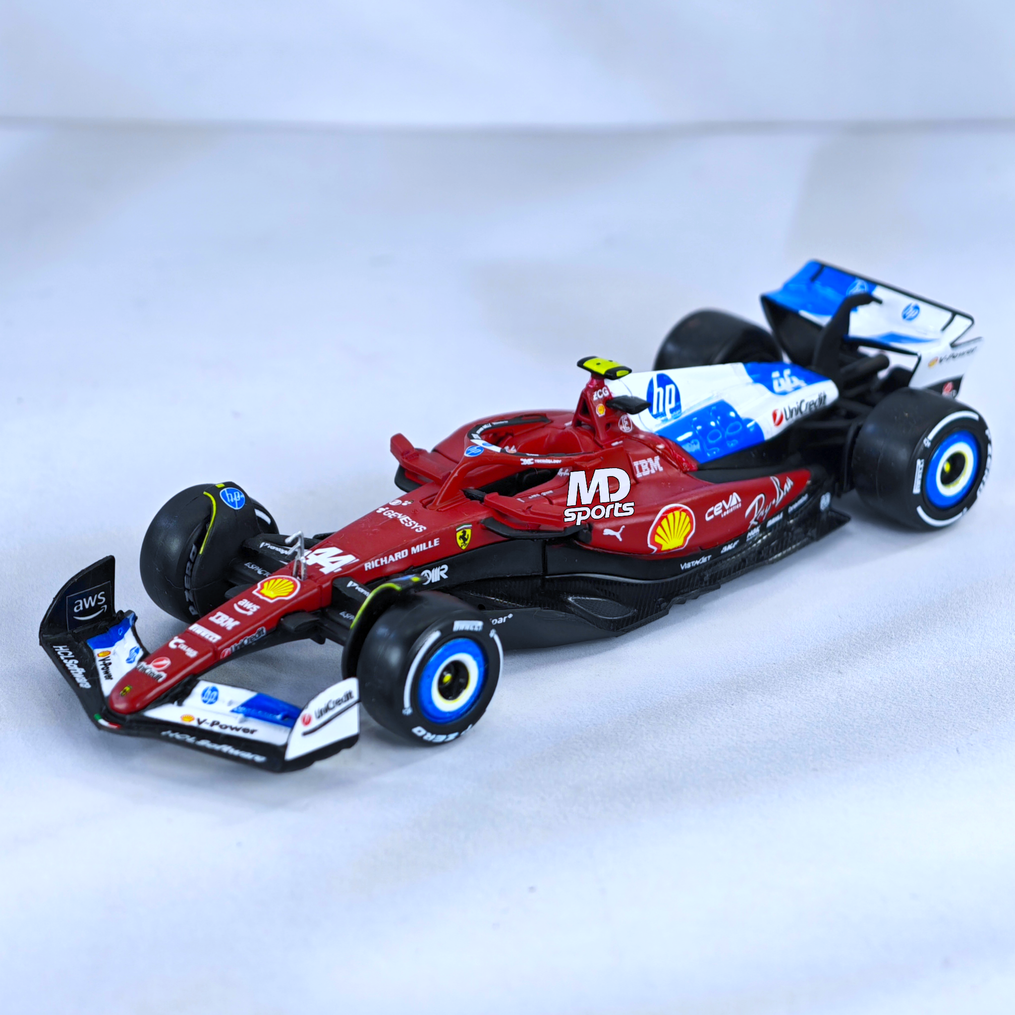Ferrari SF-25 GP Miami 2025 #44 Lewis Hamilton Caja Normal Burago 1:43 - Imagen 4