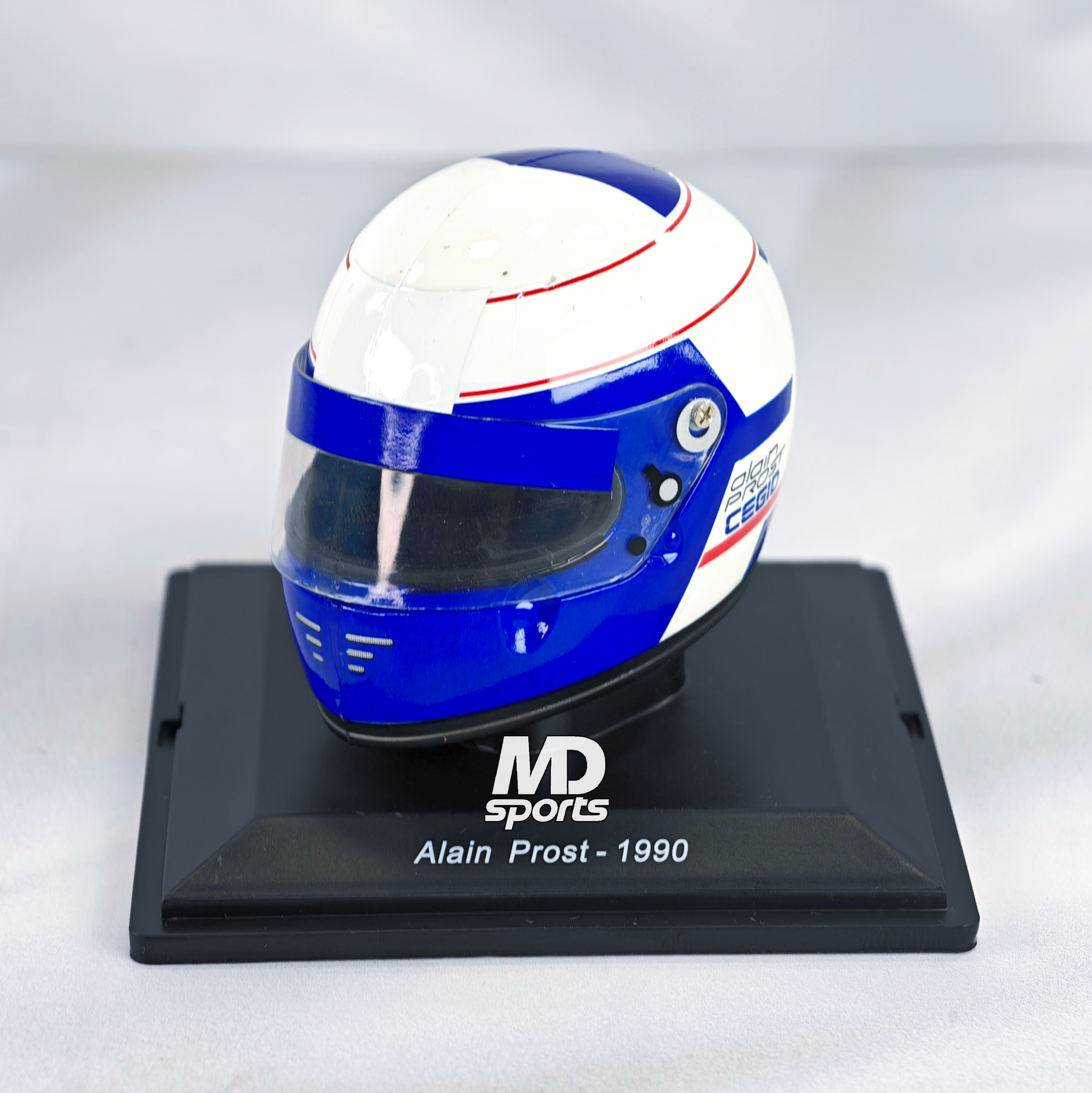 Casco Formula 1 Alain Prost Ferrari 1990 Spark 1:5