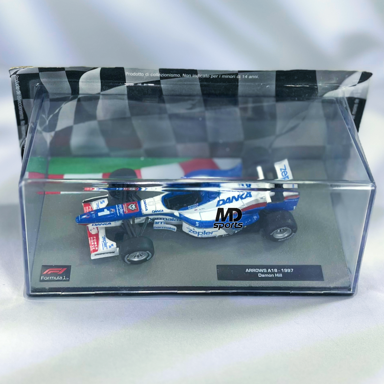Arrows A18 F1 1997 #1 Damon Hill Caja Acrilica Edicola 1:43