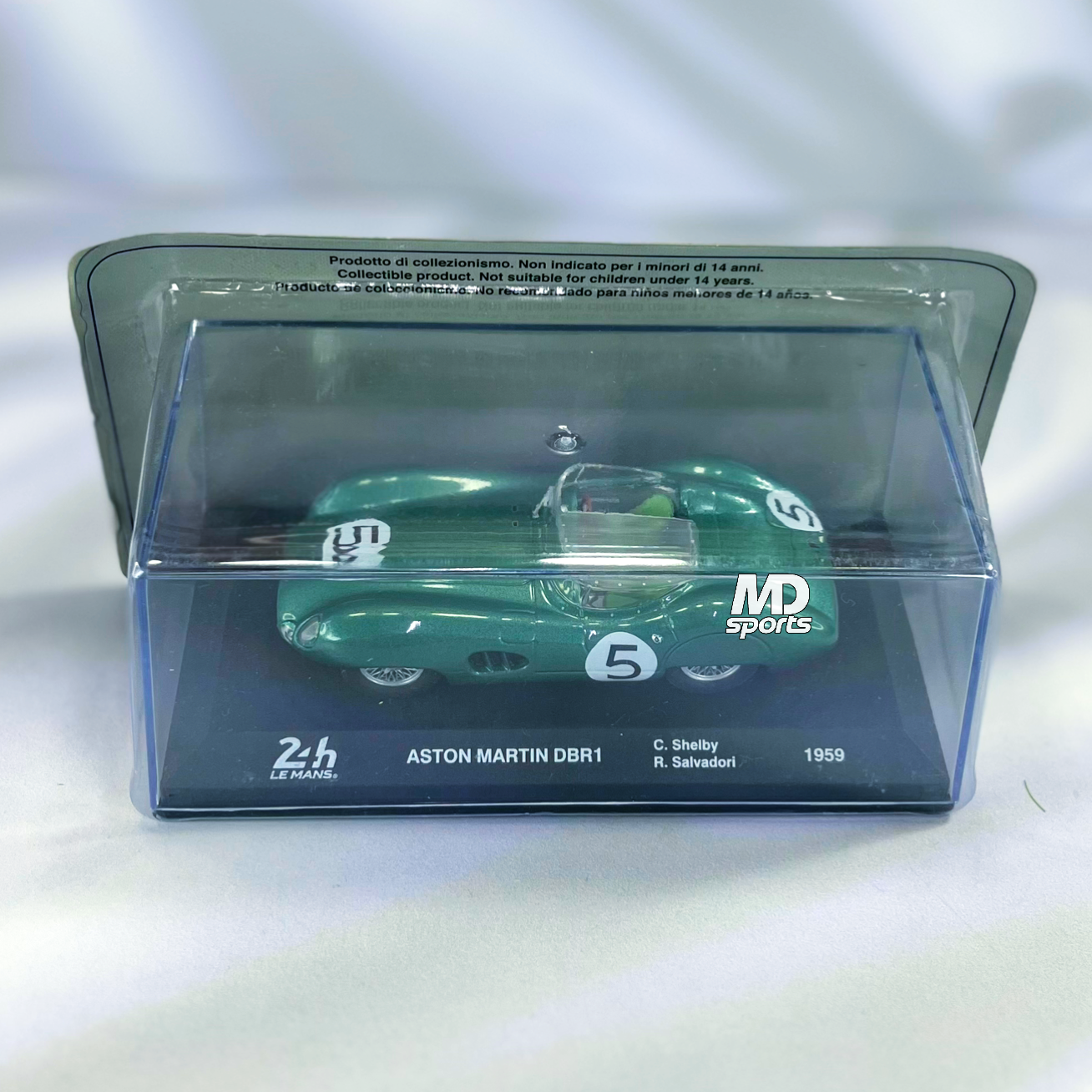 Aston Martin DBR1 LeMans 1959 #5 C.Shelby/R.Salvadori Caja Acrilica Edicola 1:43