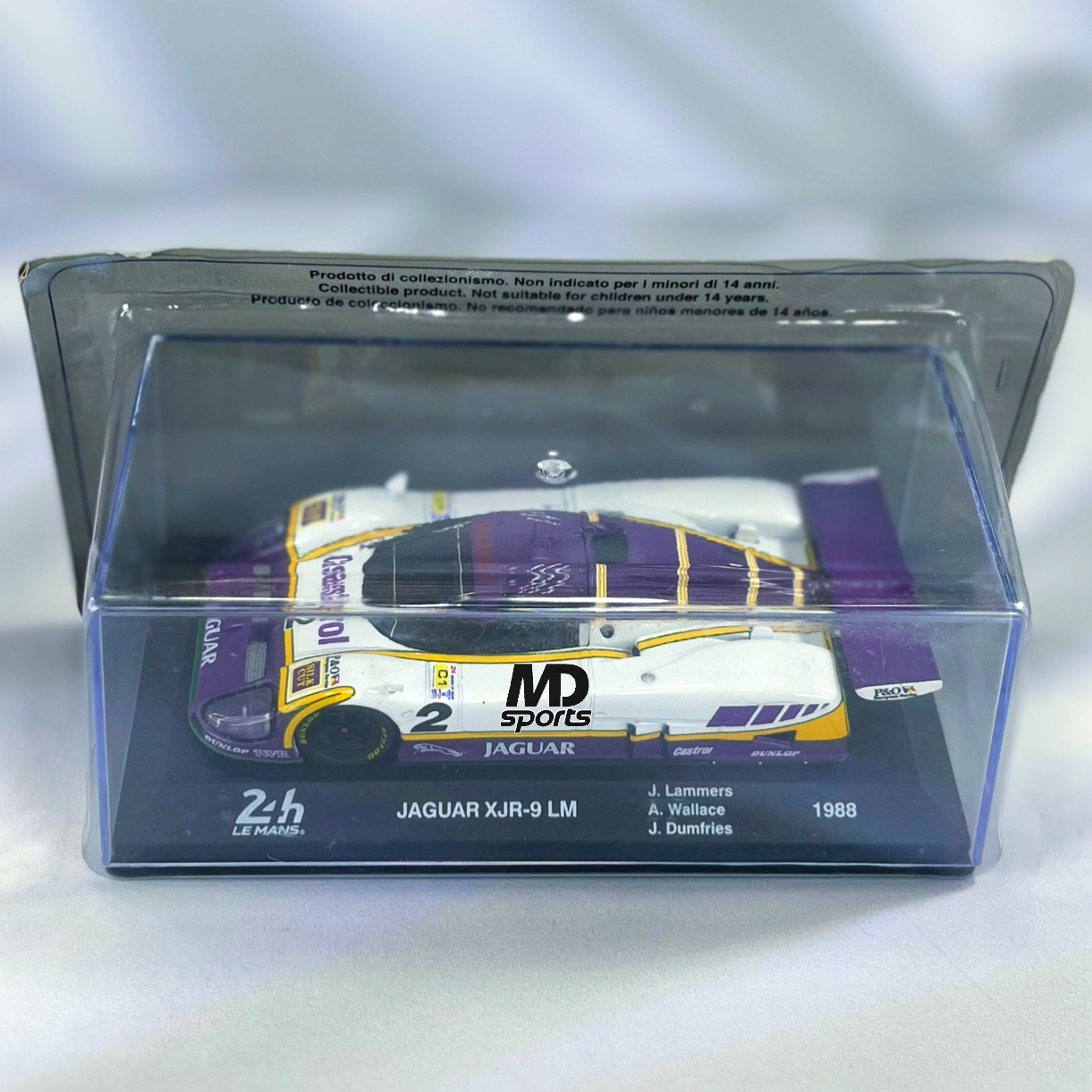 Jaguar XJR-9 LM #2 LeMans 1968 Caja Acrílica Edicola 1:43