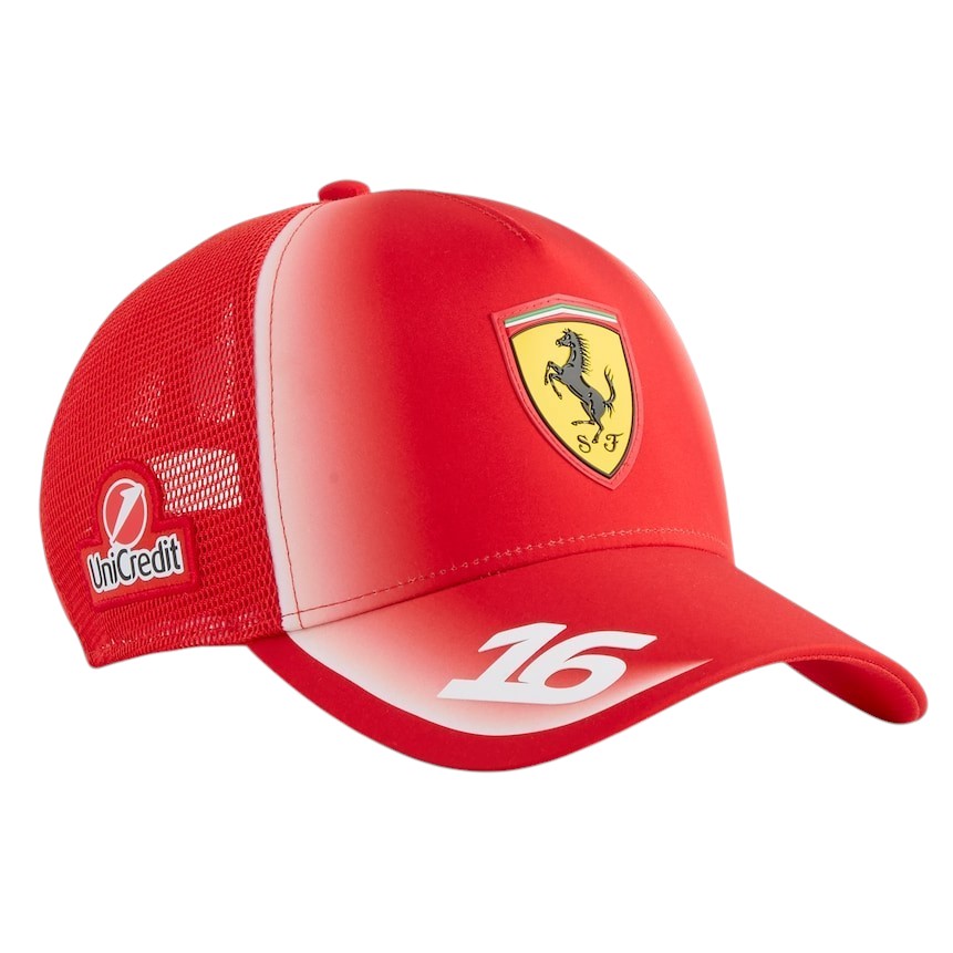 Gorro Puma Oficial Scuderia Ferrari HP Charles Leclerc 2026 Rojo